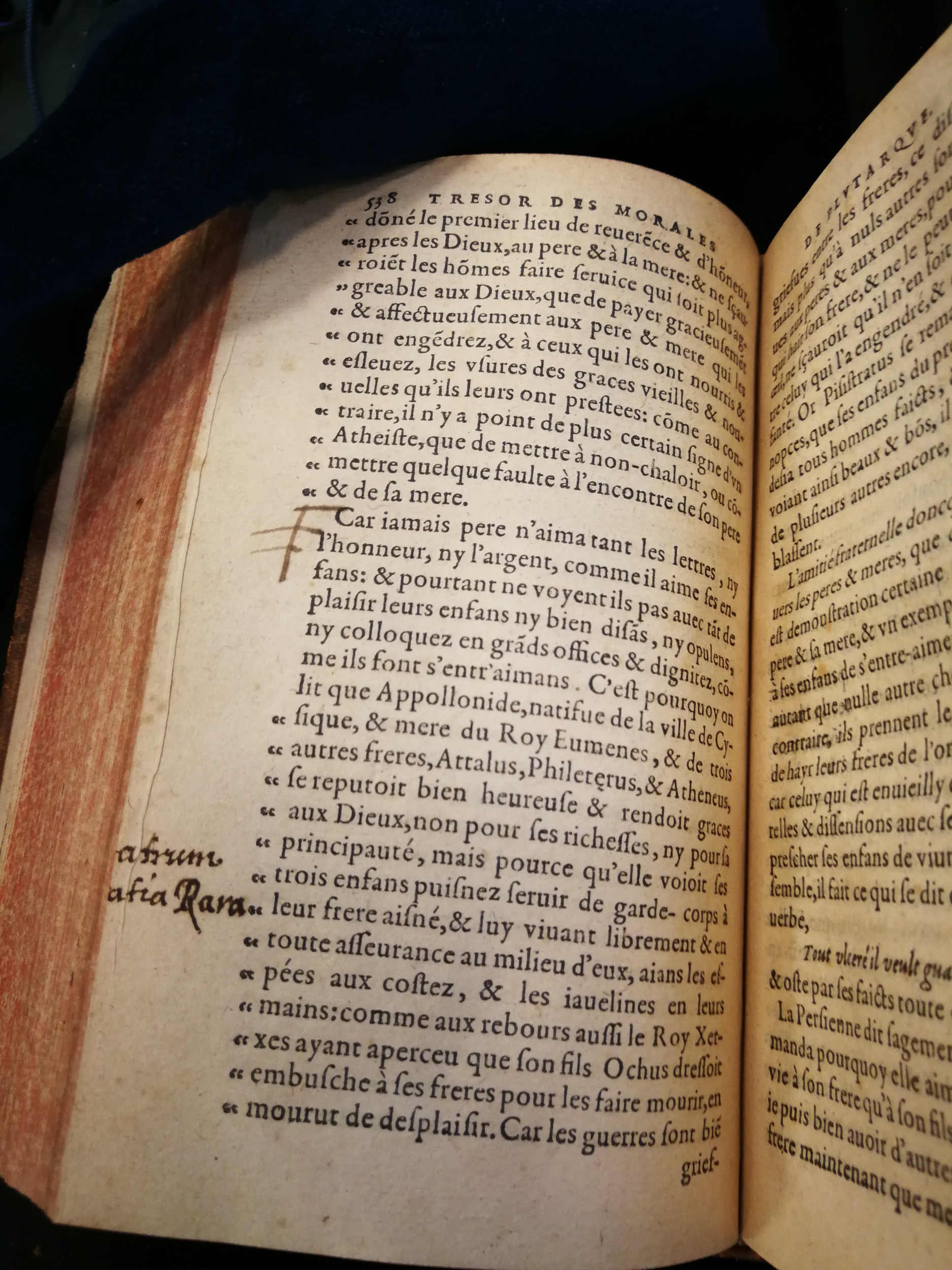 1577 - Jean Poupy - Trésor des morales de Plutarque - Les Méjanes, Aix-en-Provence