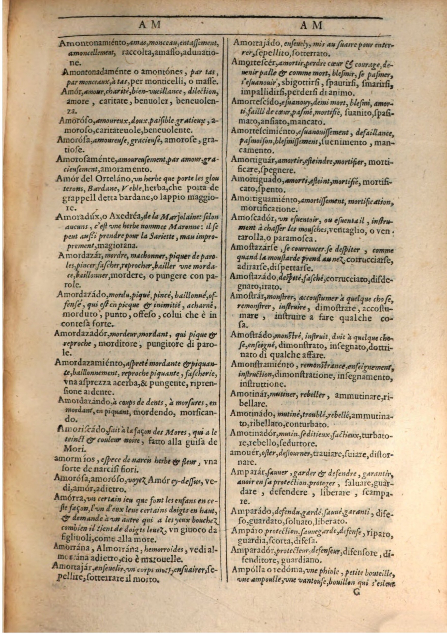 1609 - Philippe Albert et Alexandre Pernet - Trésor des trois langues française, italienne et espagnole (Première partie) - BSB Munich 1609 - Philippe Albert et Alexandre Pernet - Trésor des trois langues française, italienne et espagnole (Première partie) - BSB Munich