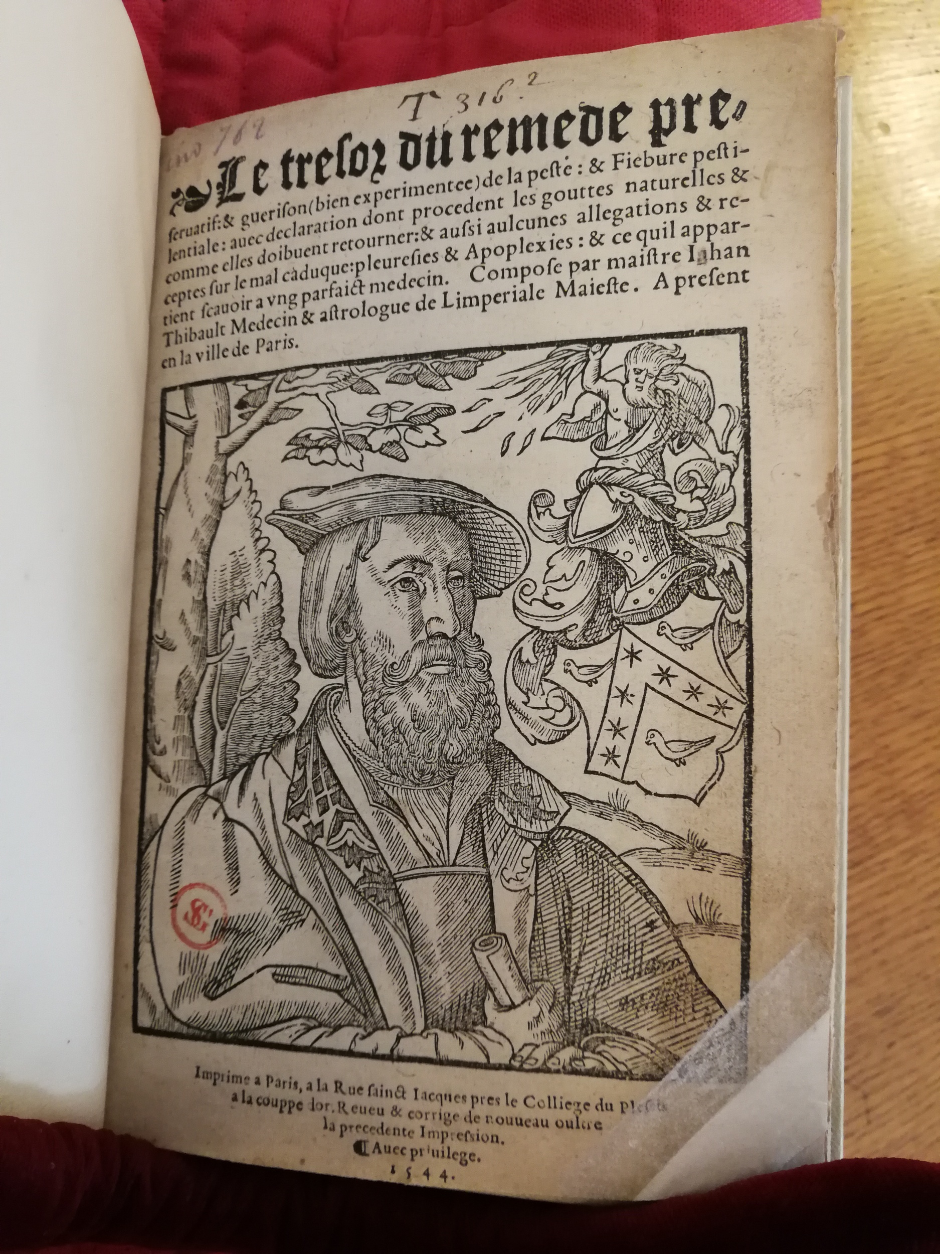 1544 - [Guillaume Bossozel] - Trésor du remède préservatif contre la peste - Bibliothèque Sainte-Geneviève