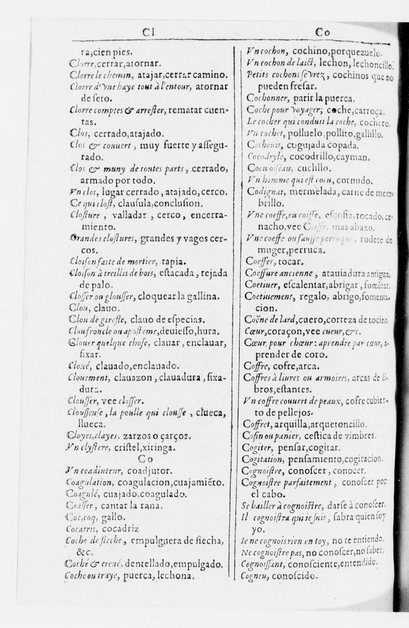 1616 - Veuve Marc Orry - Trésor des deux langues espagnole et française (Seconde partie) - BnF
