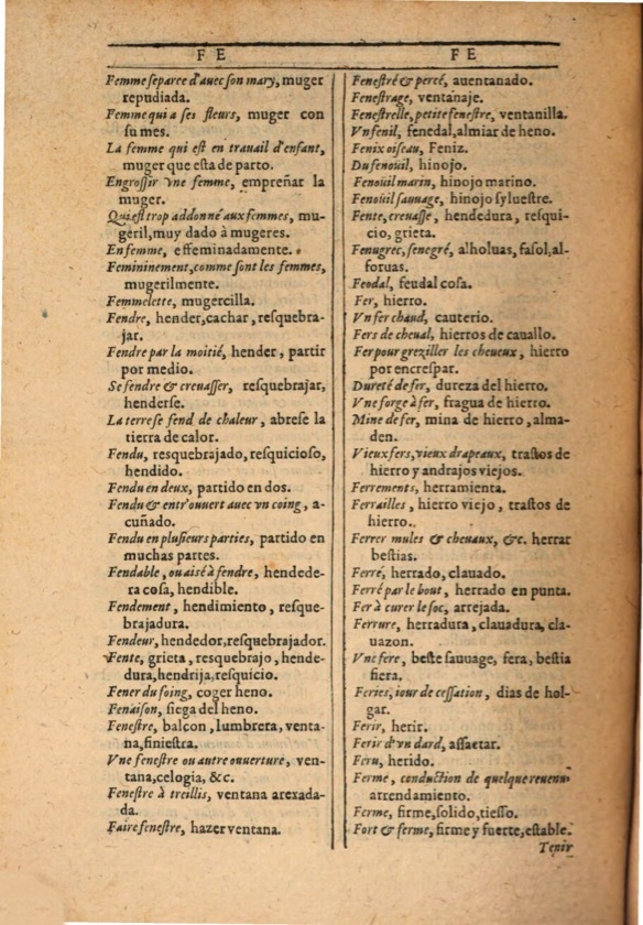 1607 - Marc Orry - Trésor des deux langues espagnole et française (Première et Seconde parties) - ÖNB Wien