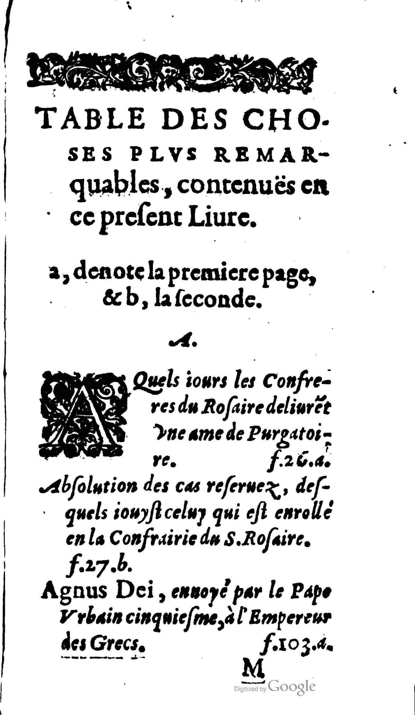 1604 - Jean Le Bouc - Trésor des indulgences du Saint Rosaire - BM Lyon 1604 - Jean Le Bouc - Trésor des indulgences du Saint Rosaire - BM Lyon