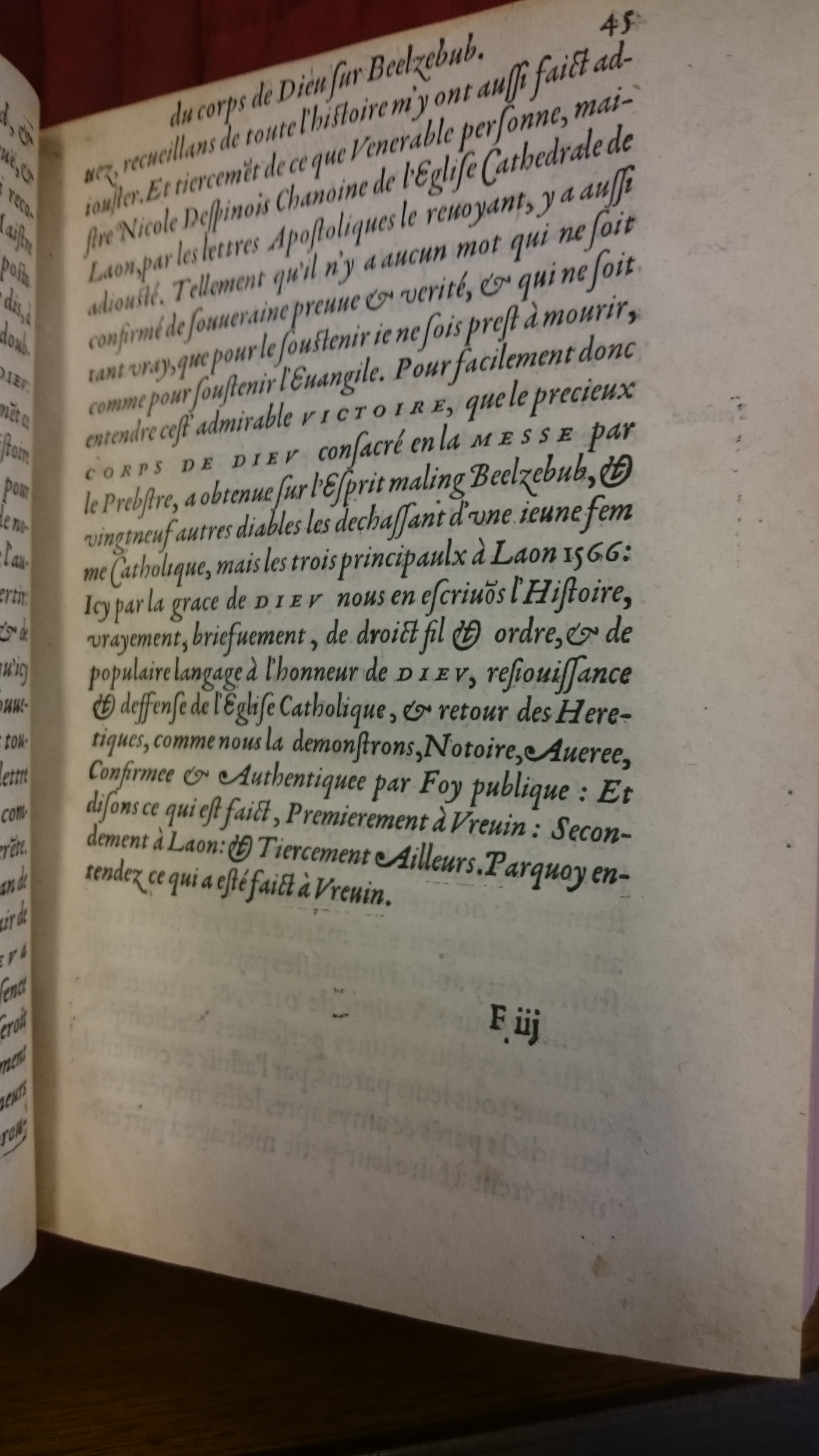 1578 - Nicolas Chesneau - Trésor et entière histoire de la triomphante victoire du corps de Dieu sur l’esprit malin - BM Lyon