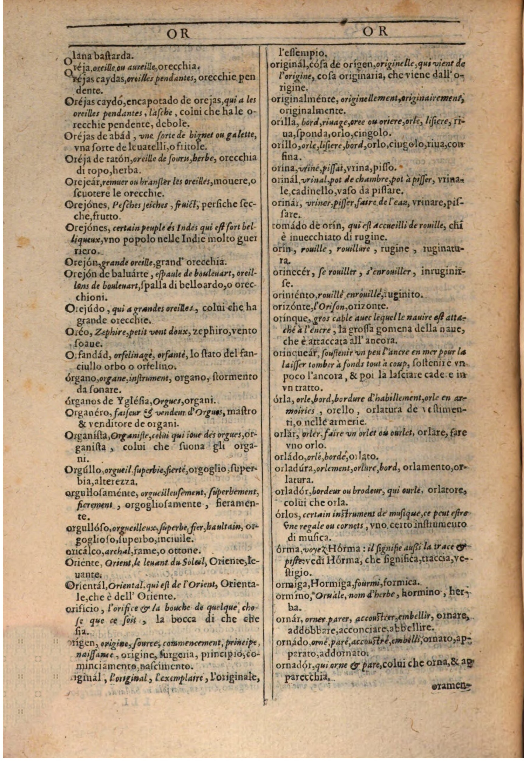 1609 - Philippe Albert et Alexandre Pernet - Trésor des trois langues française, italienne et espagnole (Première partie) - BSB Munich