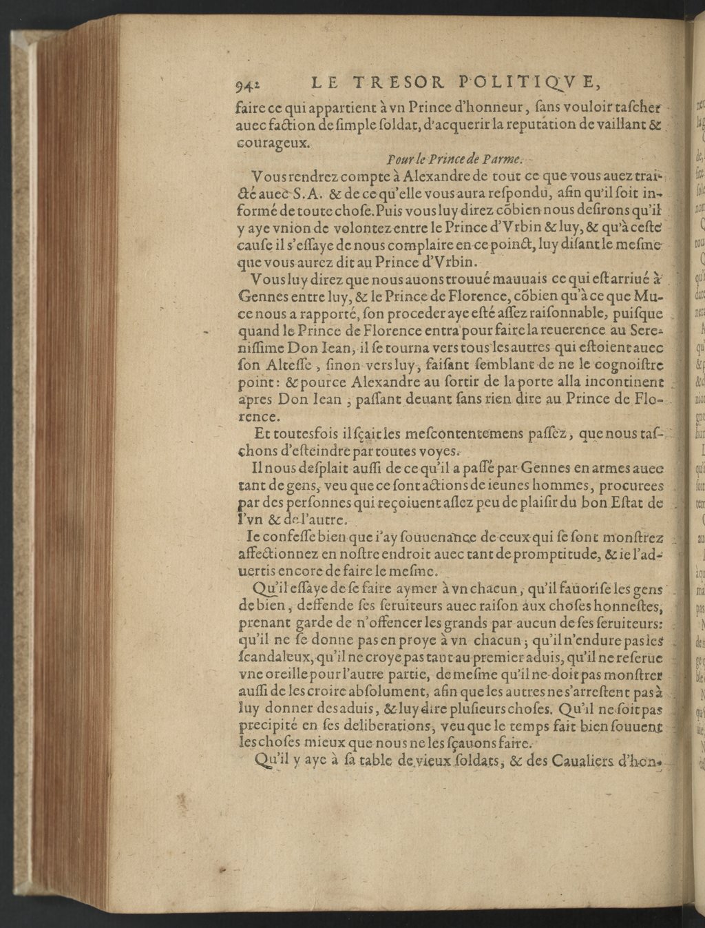 1608 - Nicolas Du Fossé - Trésor politique - BnF Tolbiac