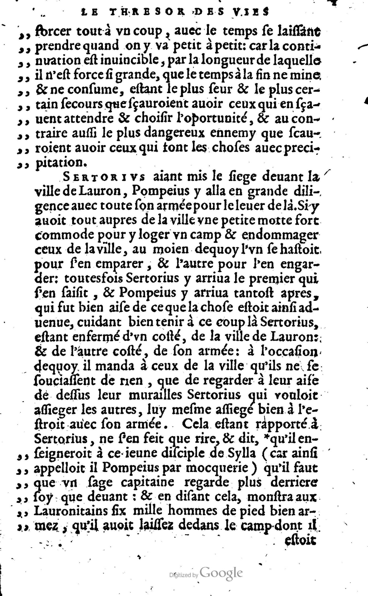 1568 - Willem Silvius - Trésor des vies de Plutarque - Anvers Plantin-Moretus