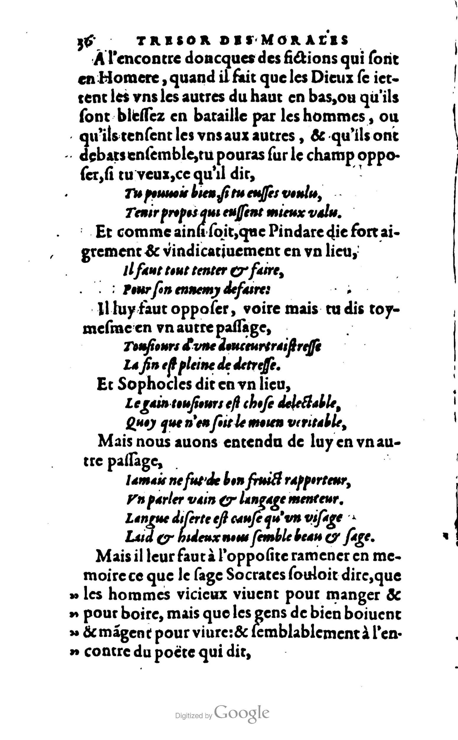 1578 - Jean Poupy - Trésor des morales de Plutarque - BSB Munich