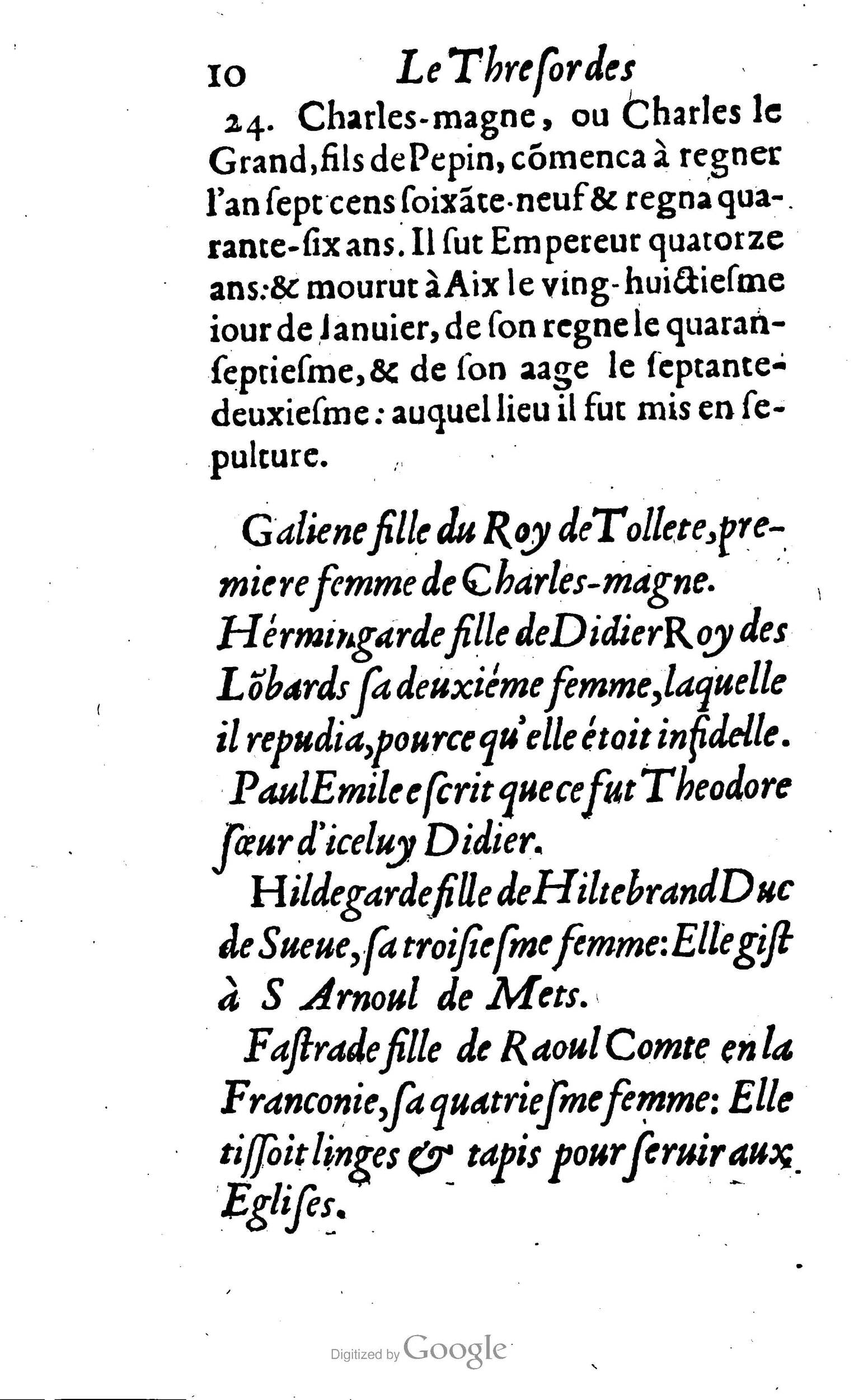 1638 - Jean Corrozet - Trésor des histoires de France - BM Lyon