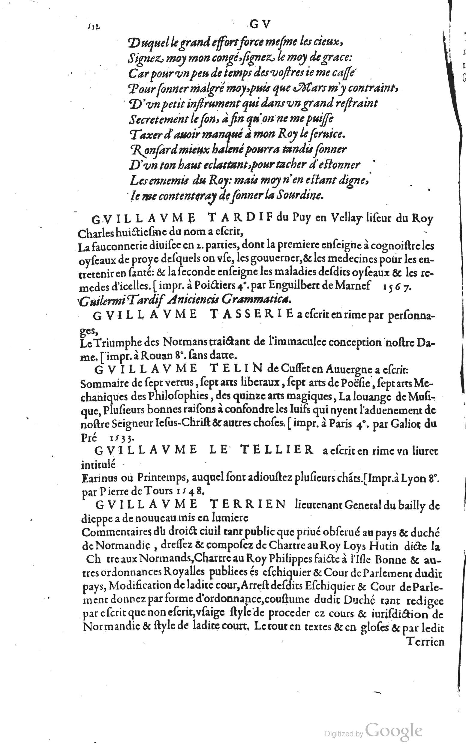 1585 - Barthélemy Honorat - Bibliothèques françaises - BSB Munich
