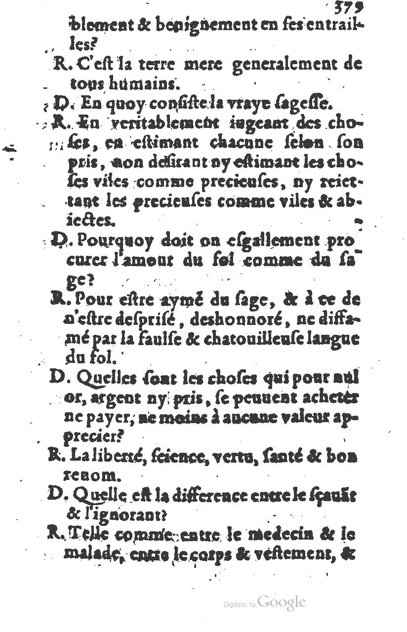 1581 - Nicolas Bonfons  - Trésor des sentences dorées - Princeton
