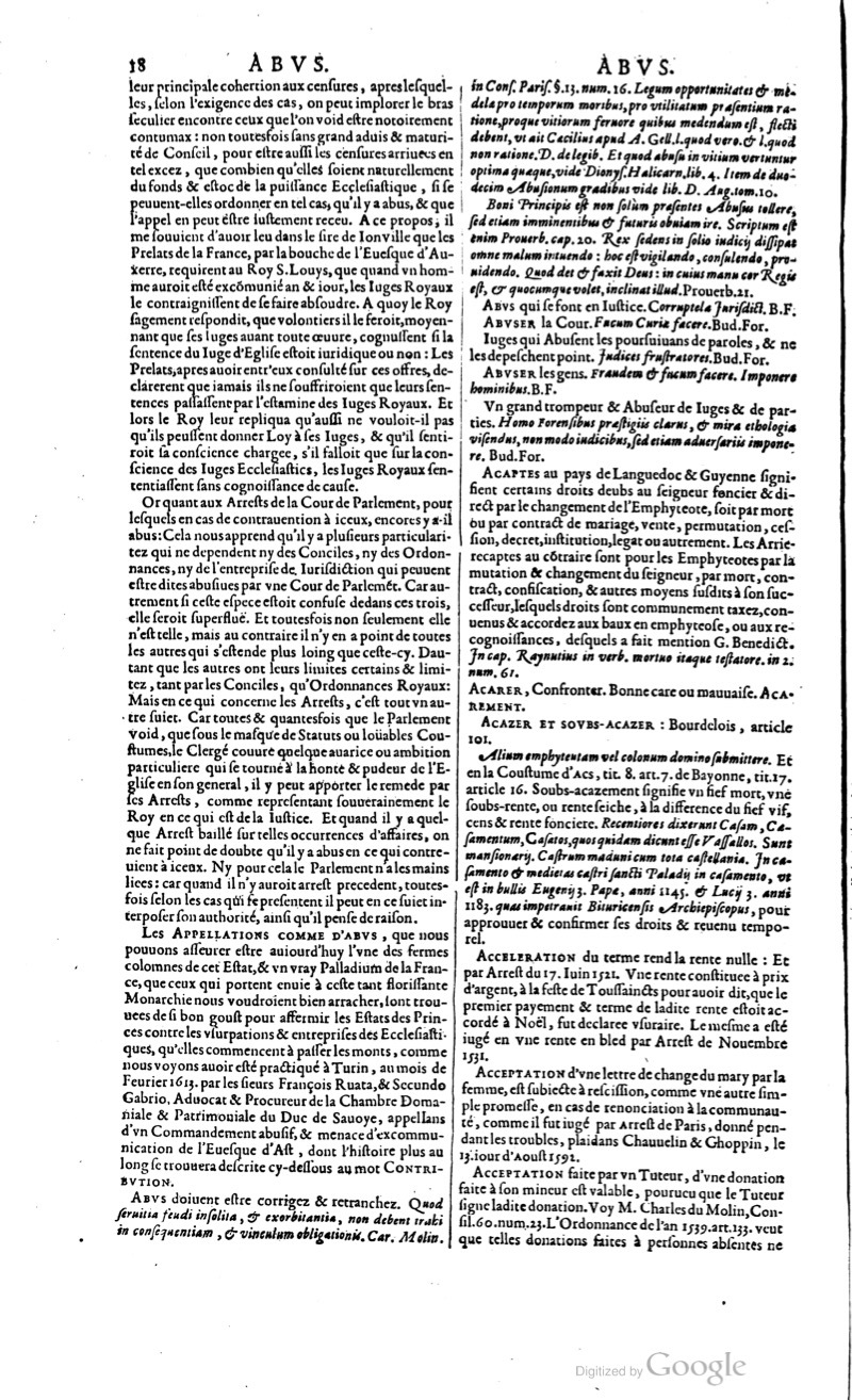 1629 - Veuve Nicolas Buon - Trésor du droit français (21754 T. 1) - BM Lyon