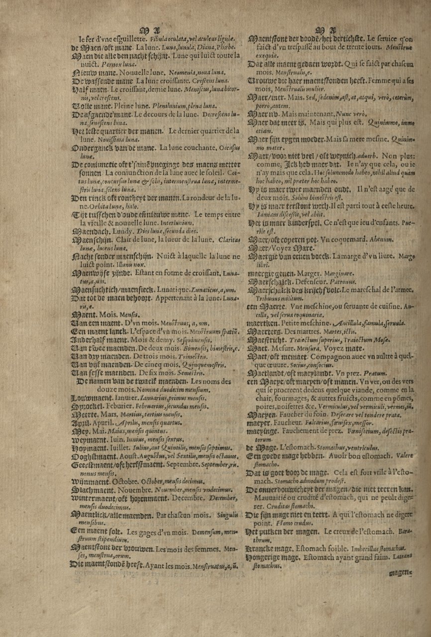 1573 - Christophe Plantin - Trésor du langage bas-allemand - Greifswald