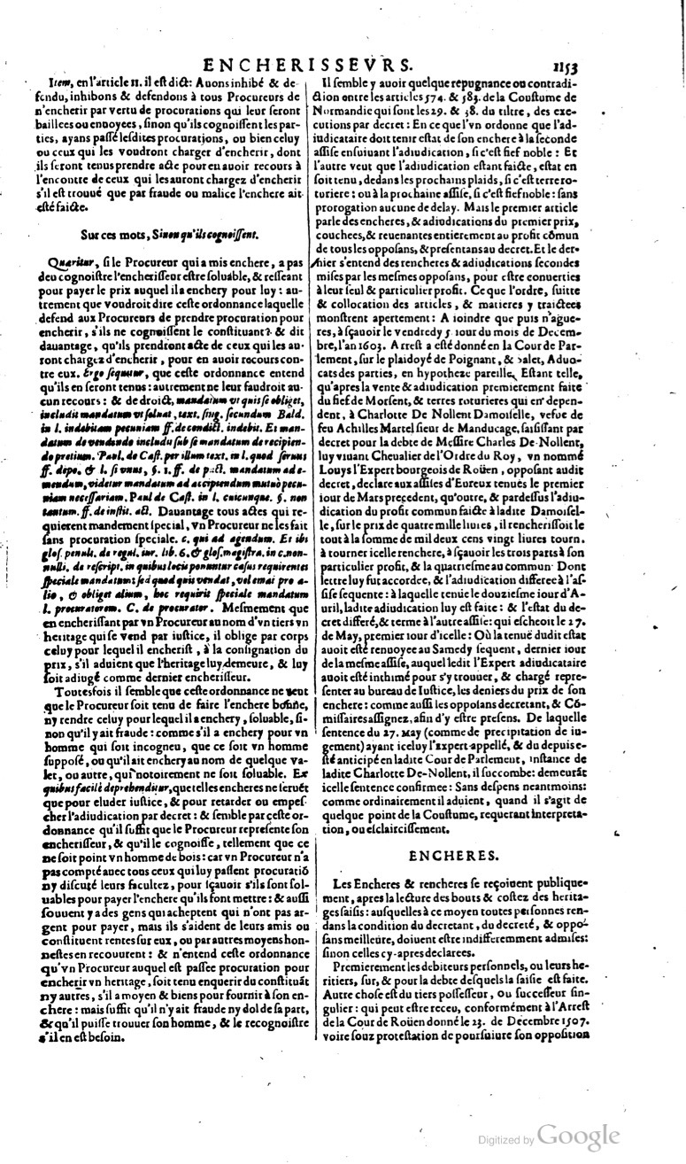 1629 - Veuve Nicolas Buon - Trésor du droit français (21754 T. 1) - BM Lyon