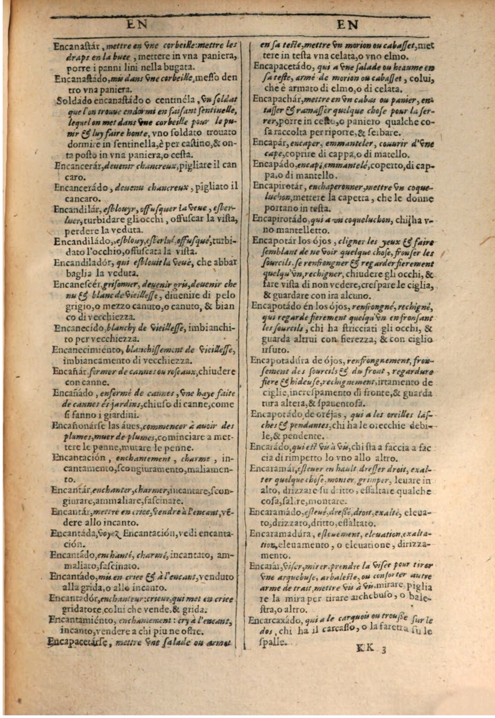 1609 - Philippe Albert et Alexandre Pernet - Trésor des trois langues française, italienne et espagnole (Première partie) - BSB Munich 1609 - Philippe Albert et Alexandre Pernet - Trésor des trois langues française, italienne et espagnole (Première partie) - BSB Munich