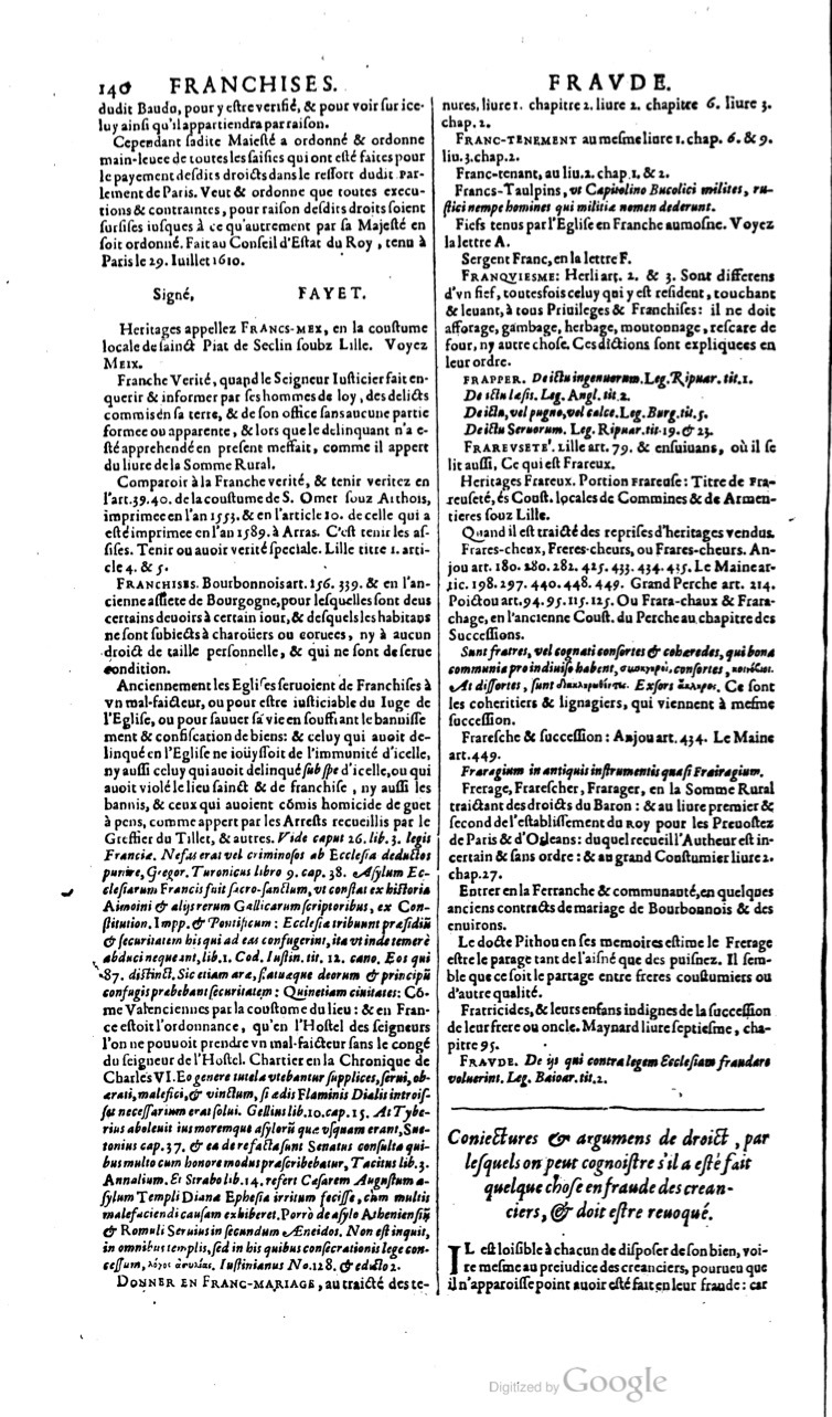 1629 - Veuve Nicolas Buon - Trésor du droit français (29620 T. 2) - BM Lyon