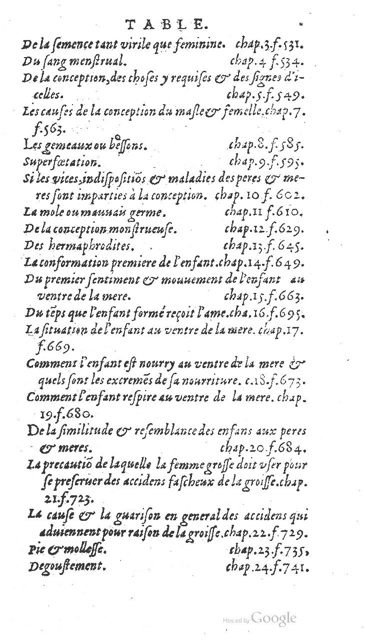 1585 - Jacques du Puis - Trésor des remèdes secrets pour les maladies des femmes - BnF