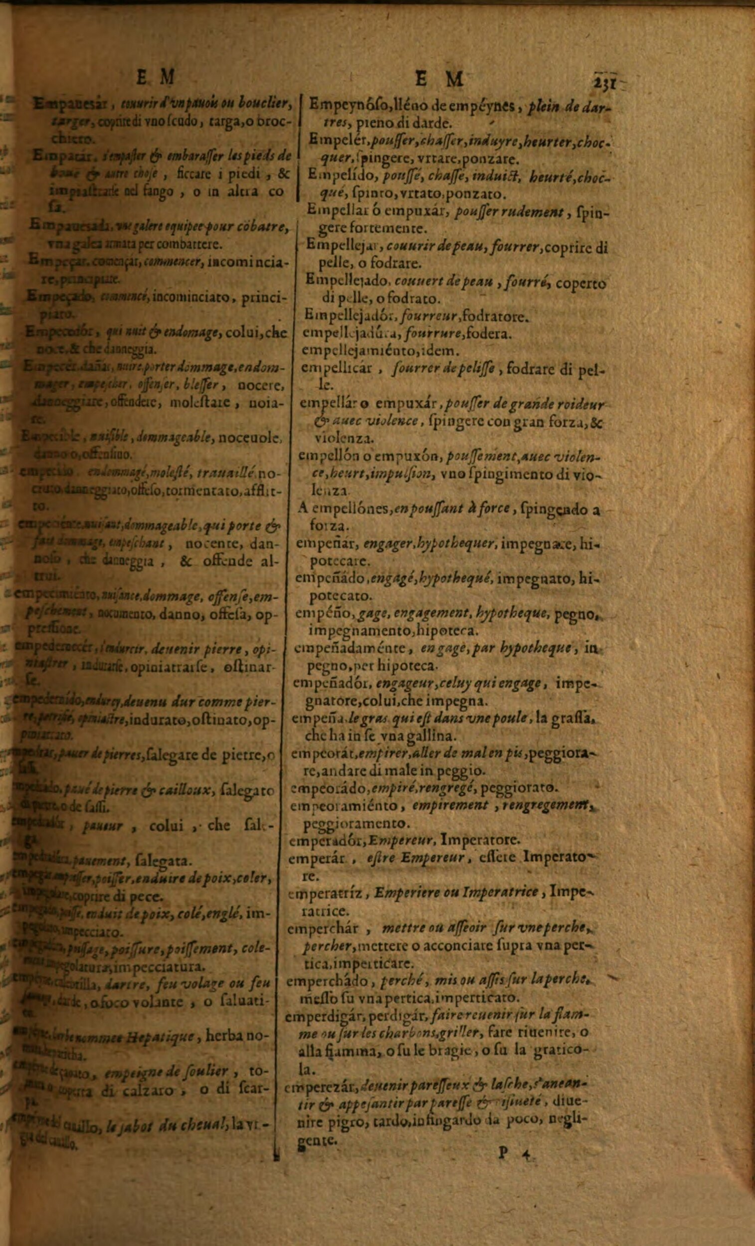 1617 - Samuel Crespin - Trésor des trois langues espagnole, française et italienne (Première partie) - Regensburg 1617 - Samuel Crespin - Trésor des trois langues espagnole, française et italienne (Première partie) - Regensburg