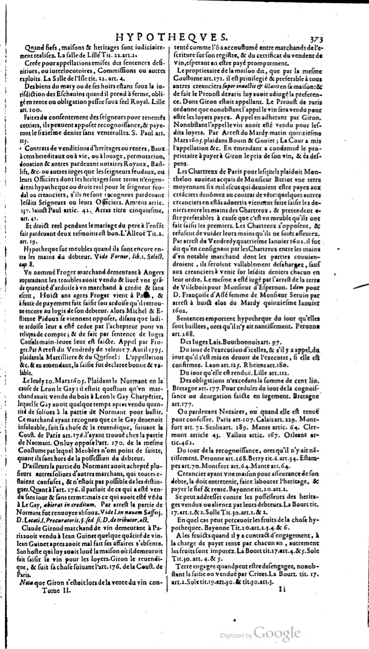 1629 - Veuve Nicolas Buon - Trésor du droit français (29620 T. 2) - BM Lyon