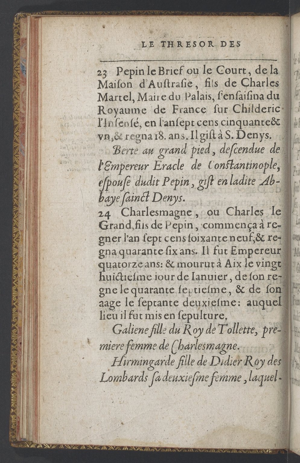 1603 - Galiot Corrozet - Trésor des histoires de France - BnF Tolbiac