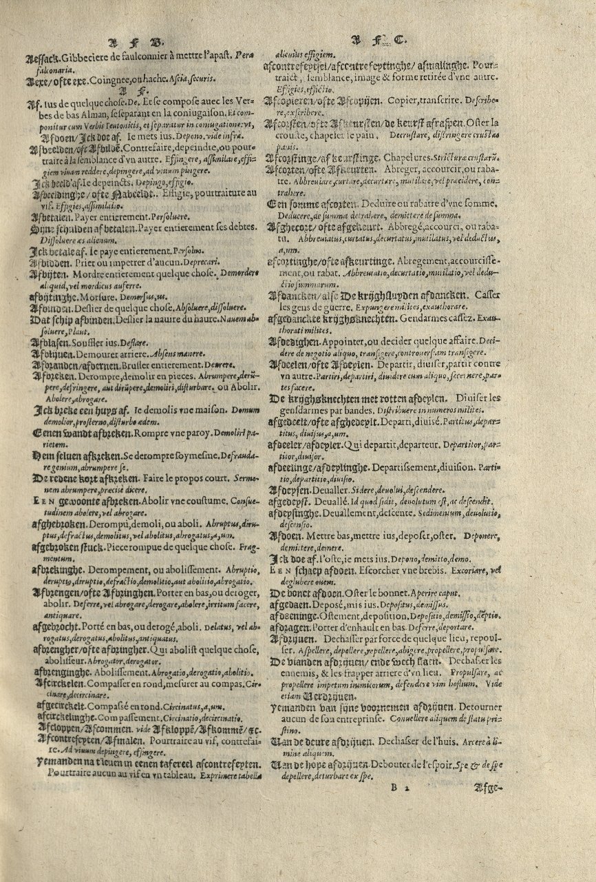 1573 - Christophe Plantin - Trésor du langage bas-allemand - Greifswald