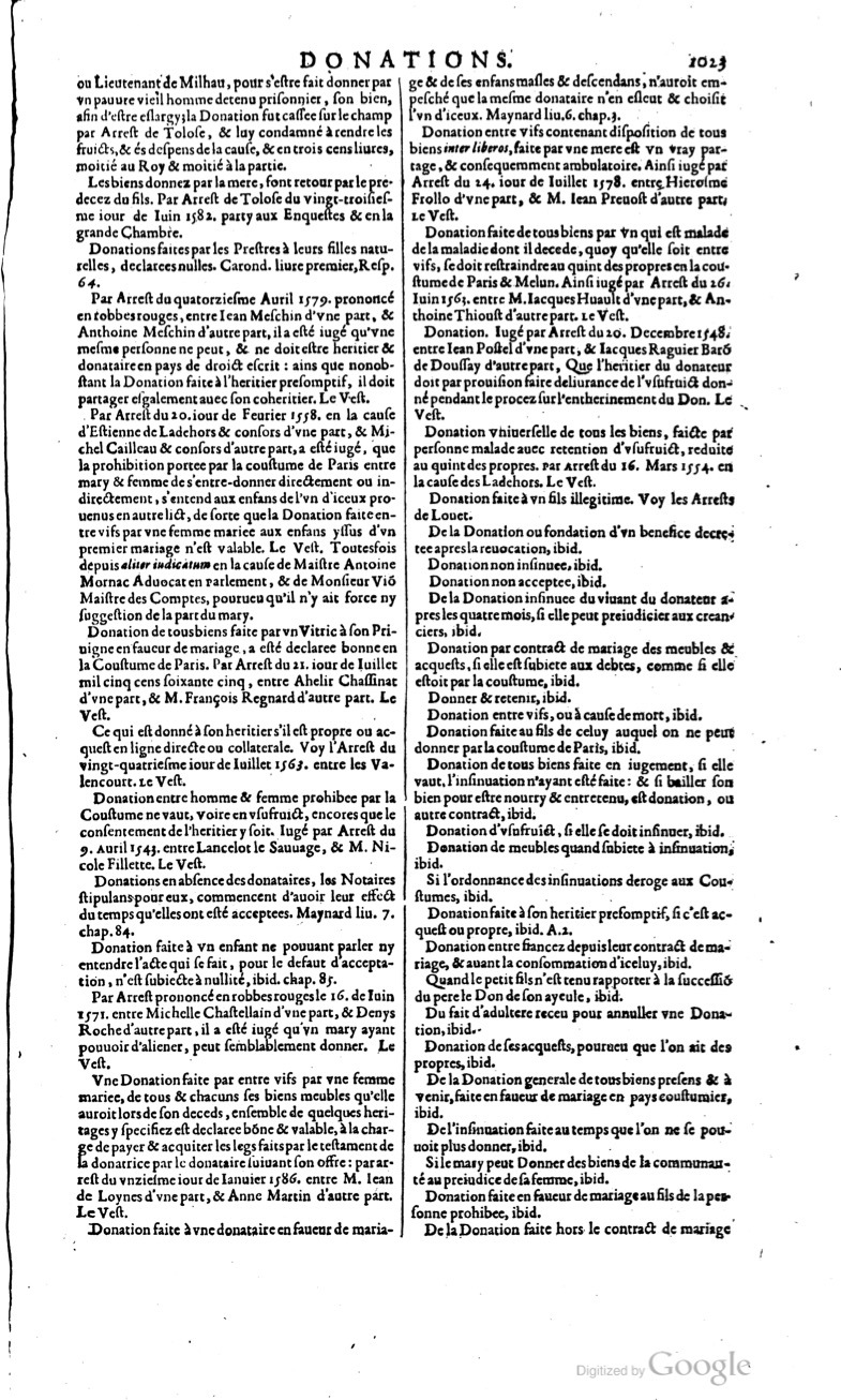1629 - Veuve Nicolas Buon - Trésor du droit français (29620 T. 1) - BM Lyon