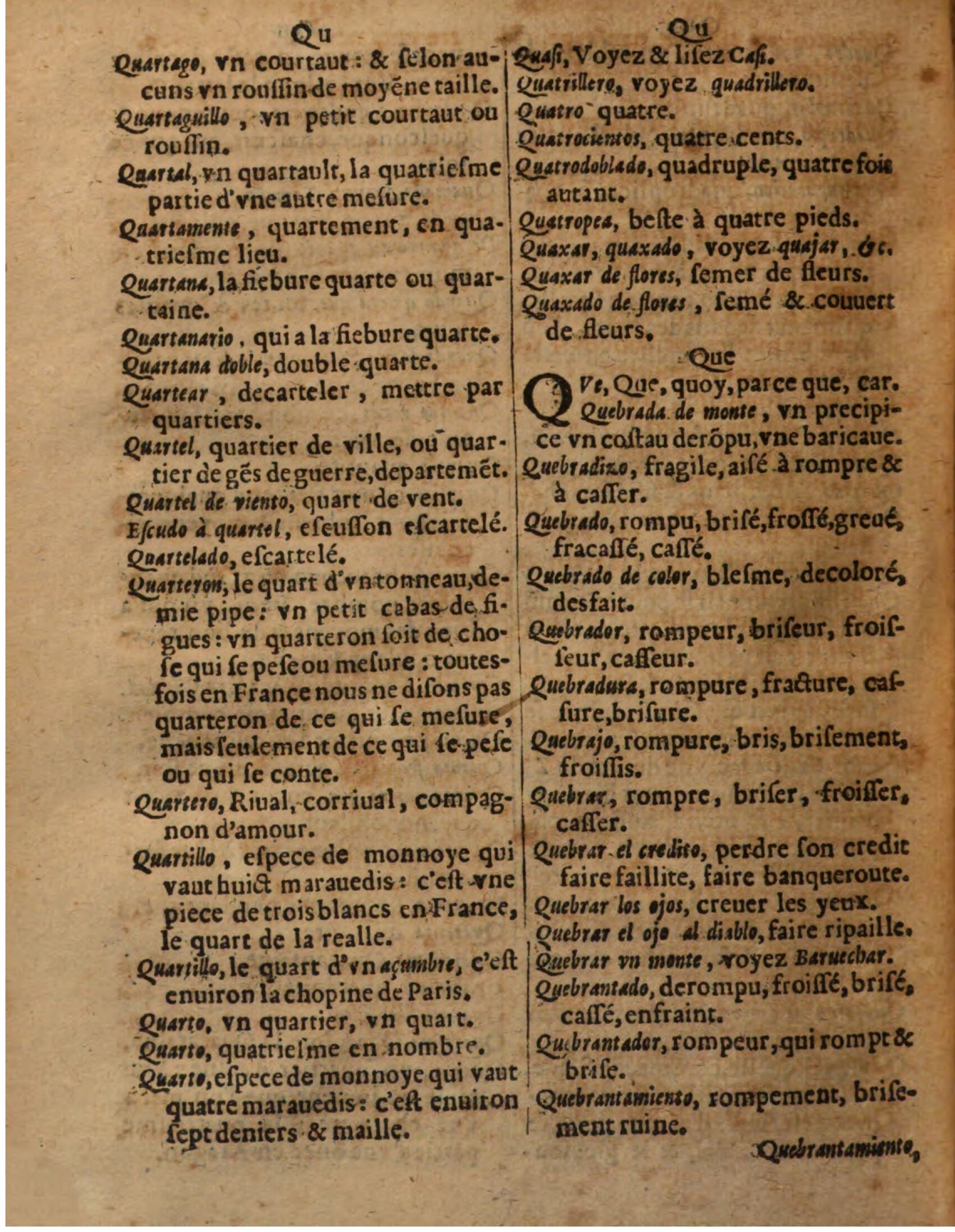 1625 - Hubert Antoine - Trésor des deux langues espagnole et française - Augsbourg