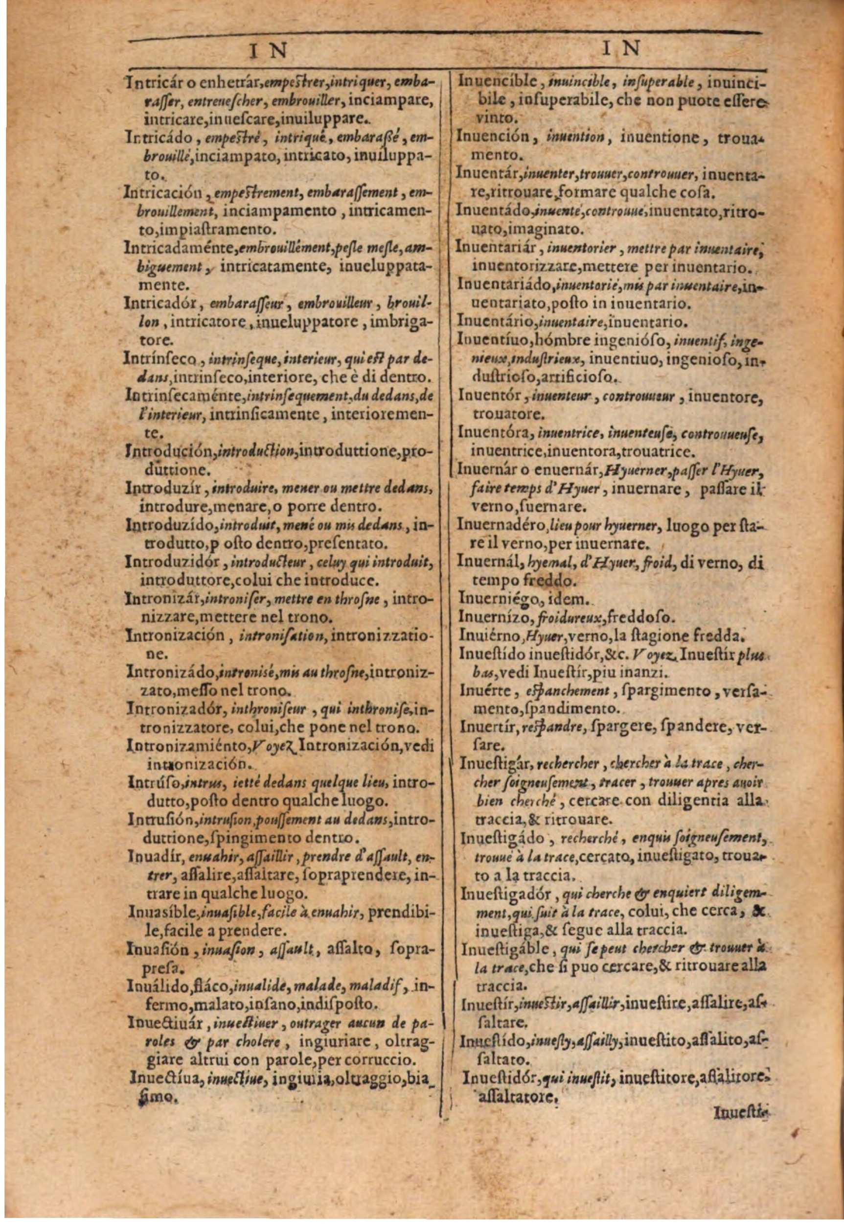 1609 - Philippe Albert et Alexandre Pernet - Trésor des trois langues française, italienne et espagnole (Première partie) - BSB Munich 1609 - Philippe Albert et Alexandre Pernet - Trésor des trois langues française, italienne et espagnole (Première partie) - BSB Munich