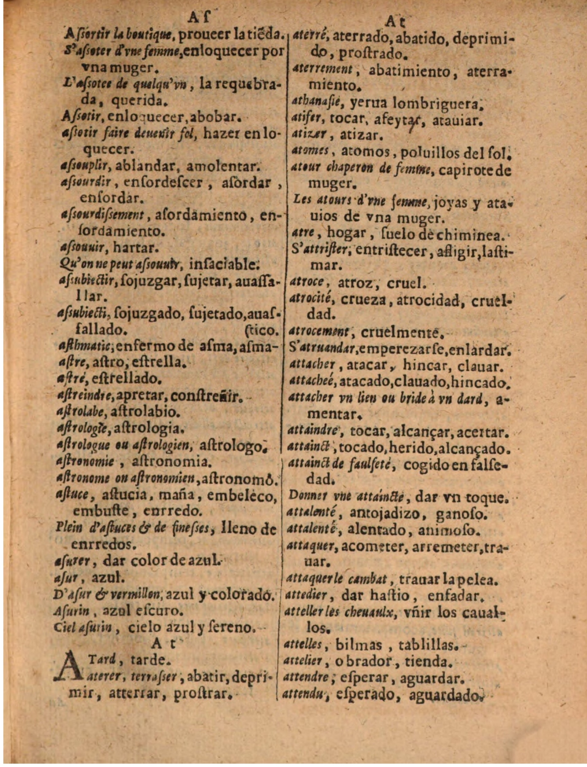 1624 - Hubert Antoine - Trésor des deux langues espagnole et française (Seconde partie) - BSB Munich