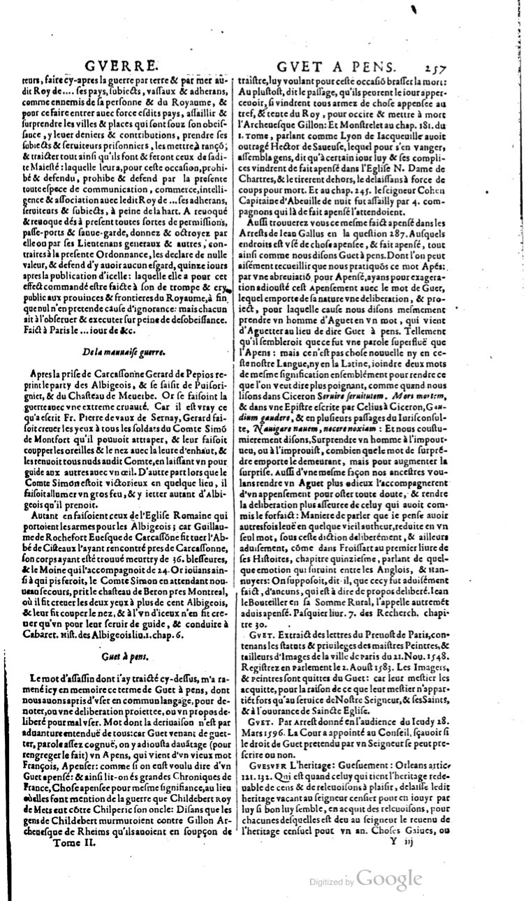1629 - Veuve Nicolas Buon - Trésor du droit français (21754 T. 2) - BM Lyon 1629 - Veuve Nicolas Buon - Trésor du droit français (21754 T. 2) - BM Lyon