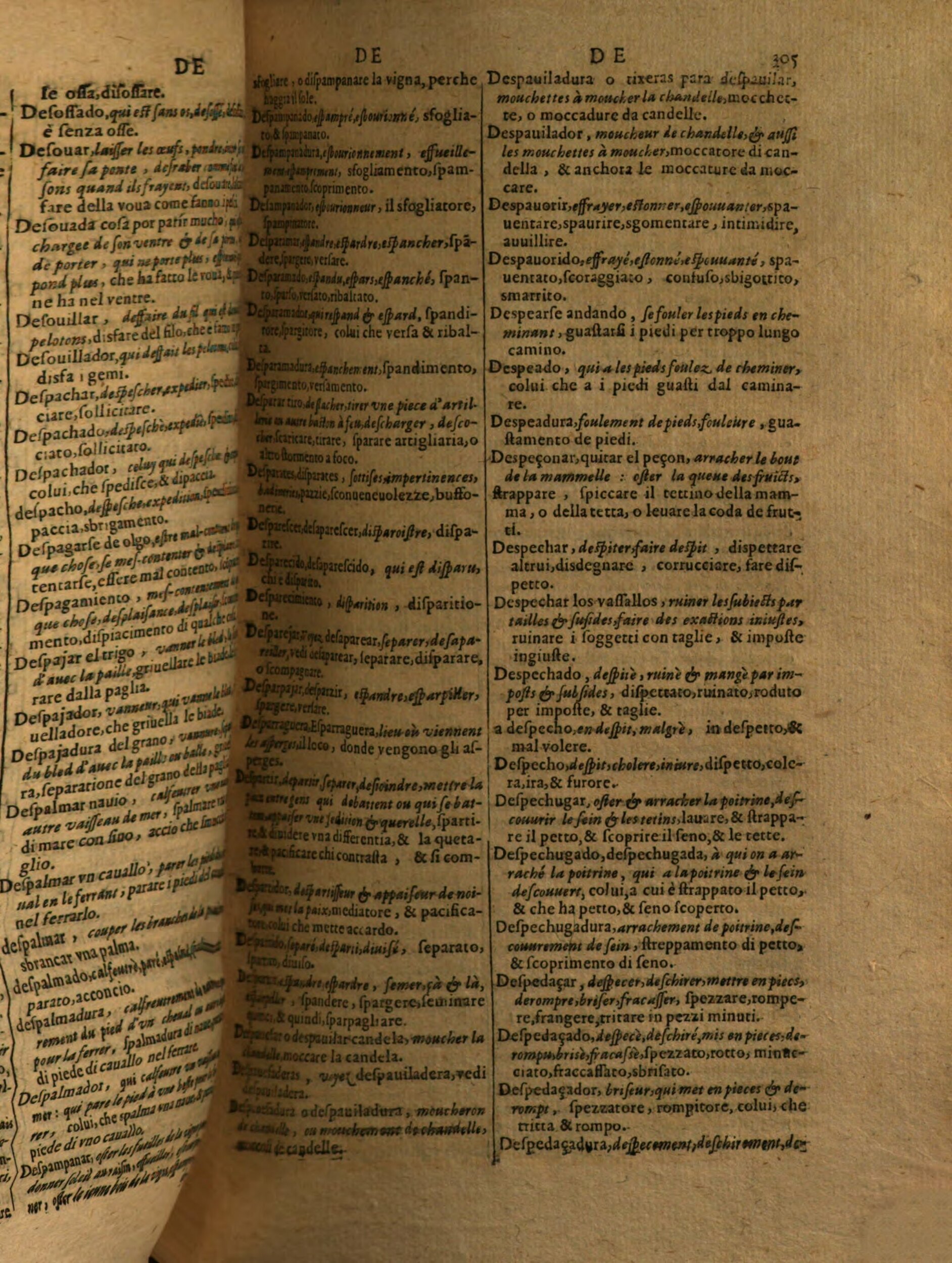 1617 - Samuel Crespin - Trésor des trois langues espagnole, française et italienne (Première partie) - Regensburg