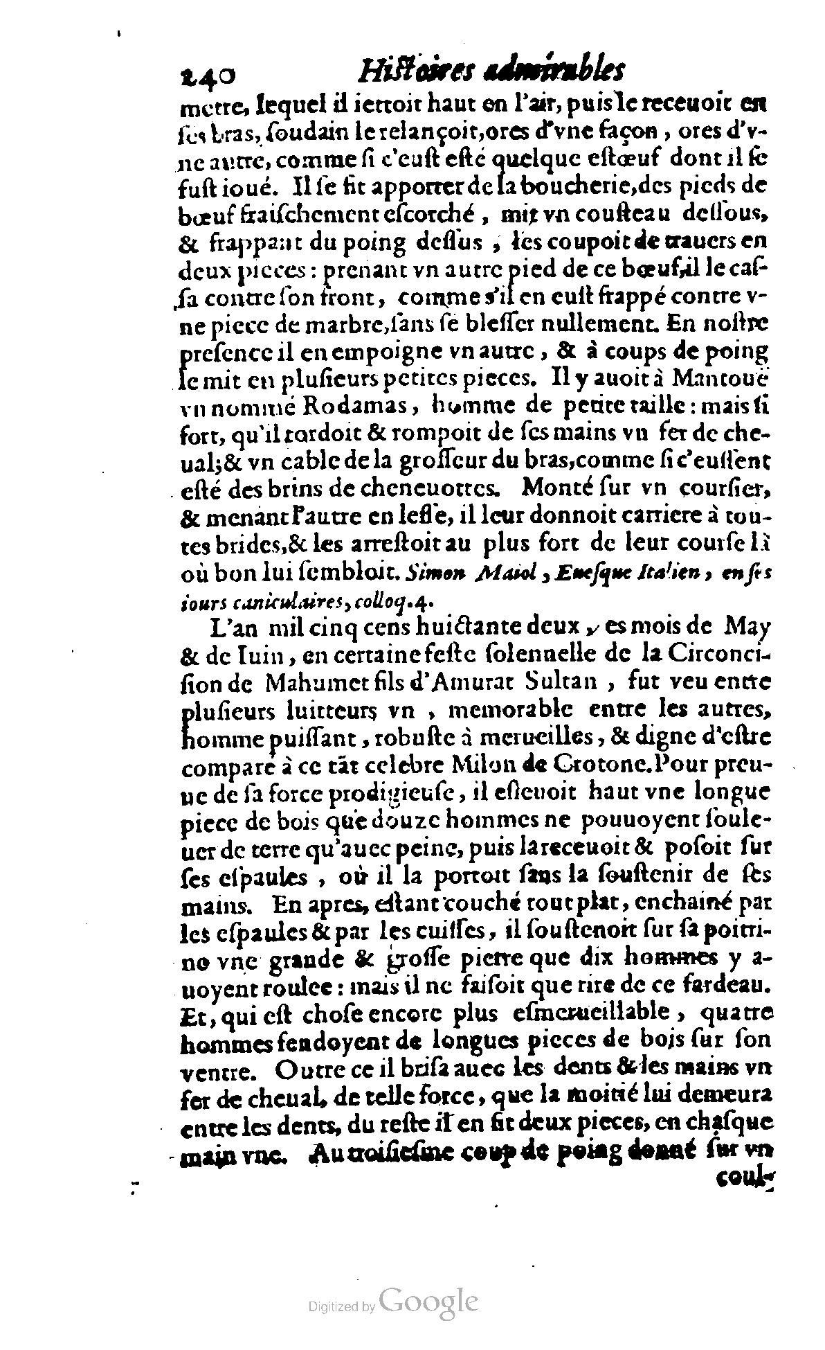 1620 - Samuel Crespin - Trésor d’histoires admirables et mémorables - BCU Lausanne 1620 - Samuel Crespin - Trésor d’histoires admirables et mémorables - BCU Lausanne