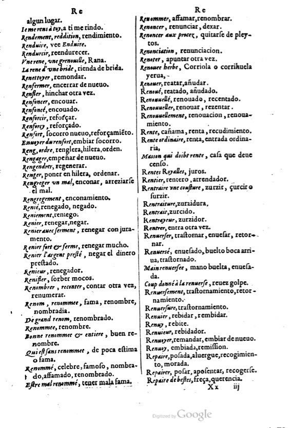 1621 - Adrian Tiffaine - Trésor des deux langues espagnole et française - BM Lyon