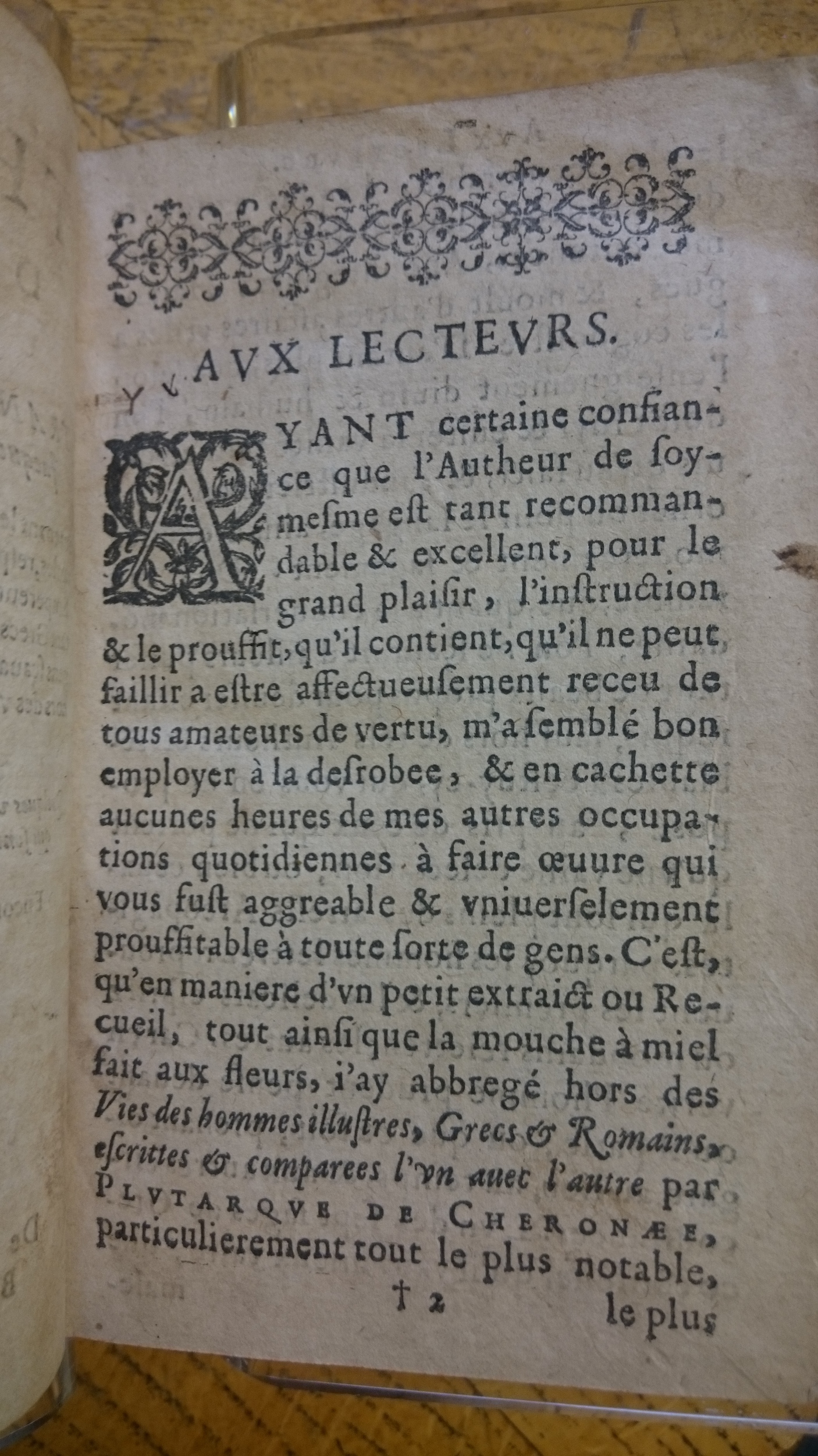 1601 - Balthazar Bellère - Trésor des vies de Plutarque - Douai Quincy 1601 - Balthazar Bellère - Trésor des vies de Plutarque - Douai Quincy