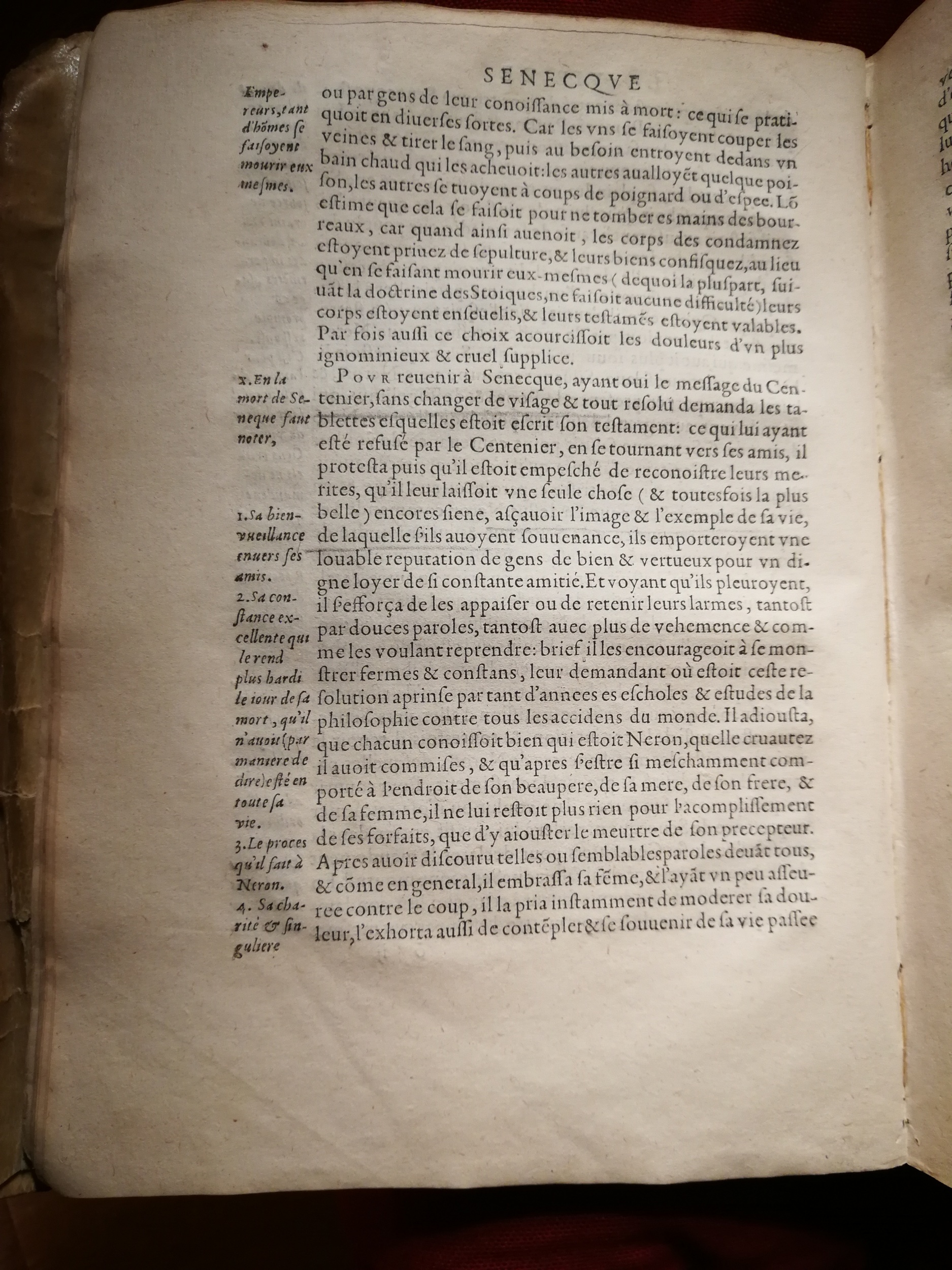 1595 - Jean Houzé - Œuvres morales et mêlées de Sénèque, Trésor de philosophie morale - T. 1 - BnF
