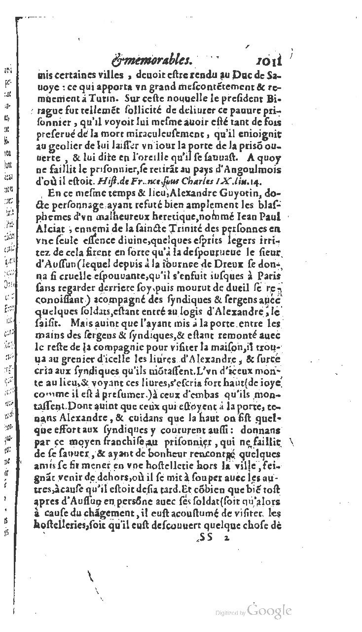 1610 - Paul Marceau - Trésor d’histoires admirables et mémorables - BSB Munich