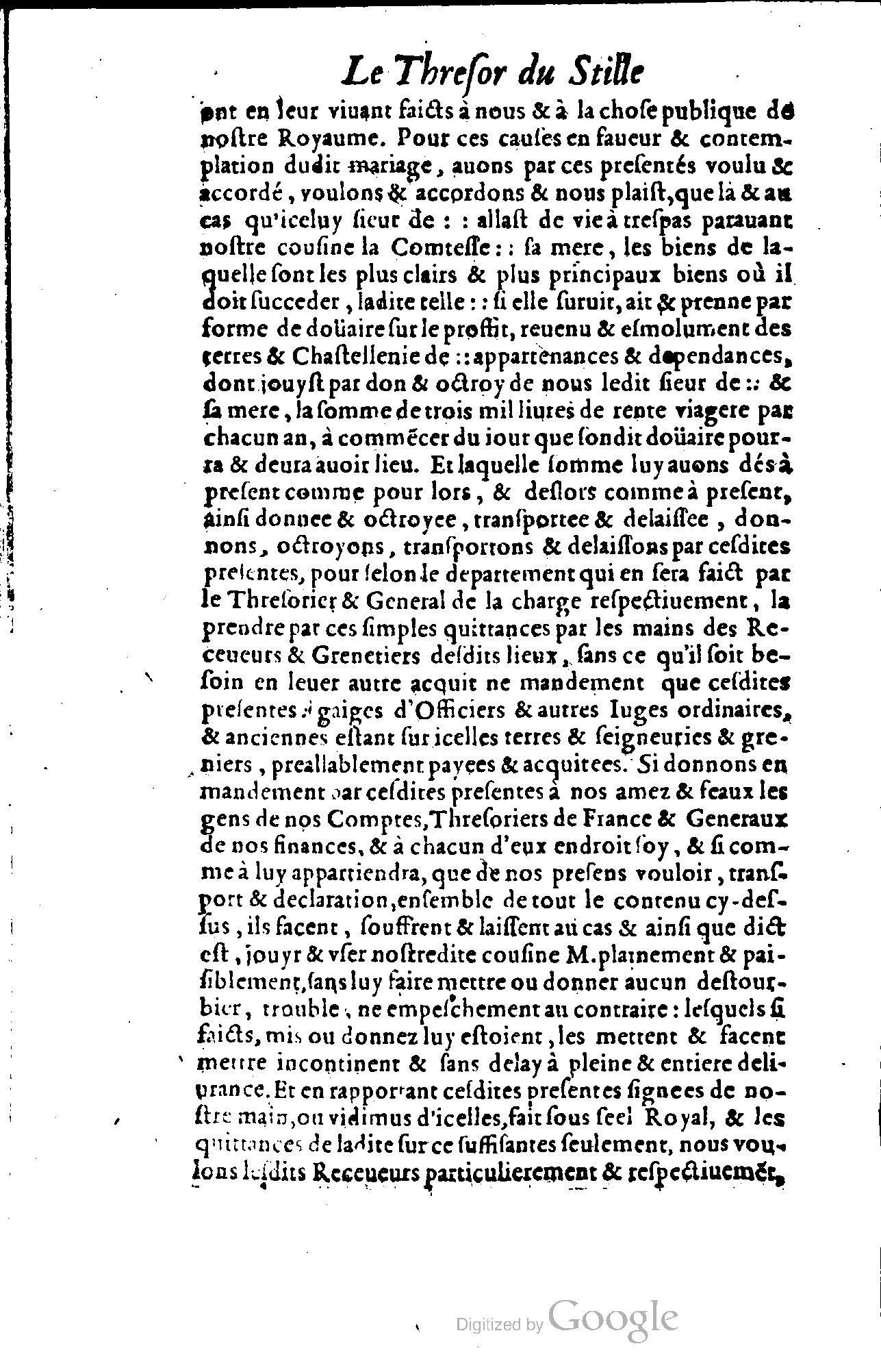 1614 - Jean Richer - Trésor du nouveau style et protocole de la chancellerie de France - BSB Munich