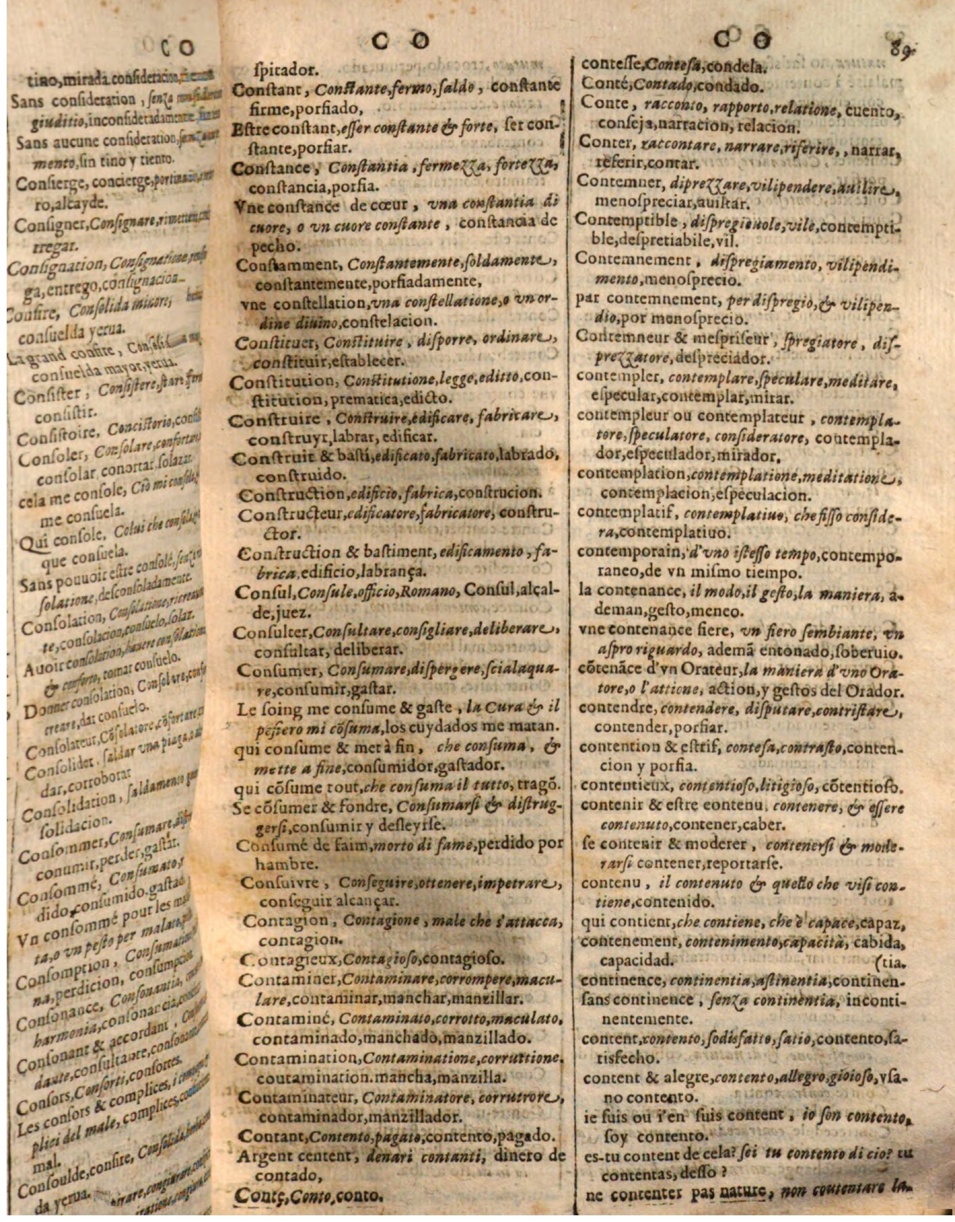 1644 - Jacques Crespin - Trésor des trois langues - Passau 1644 - Jacques Crespin - Trésor des trois langues - Passau