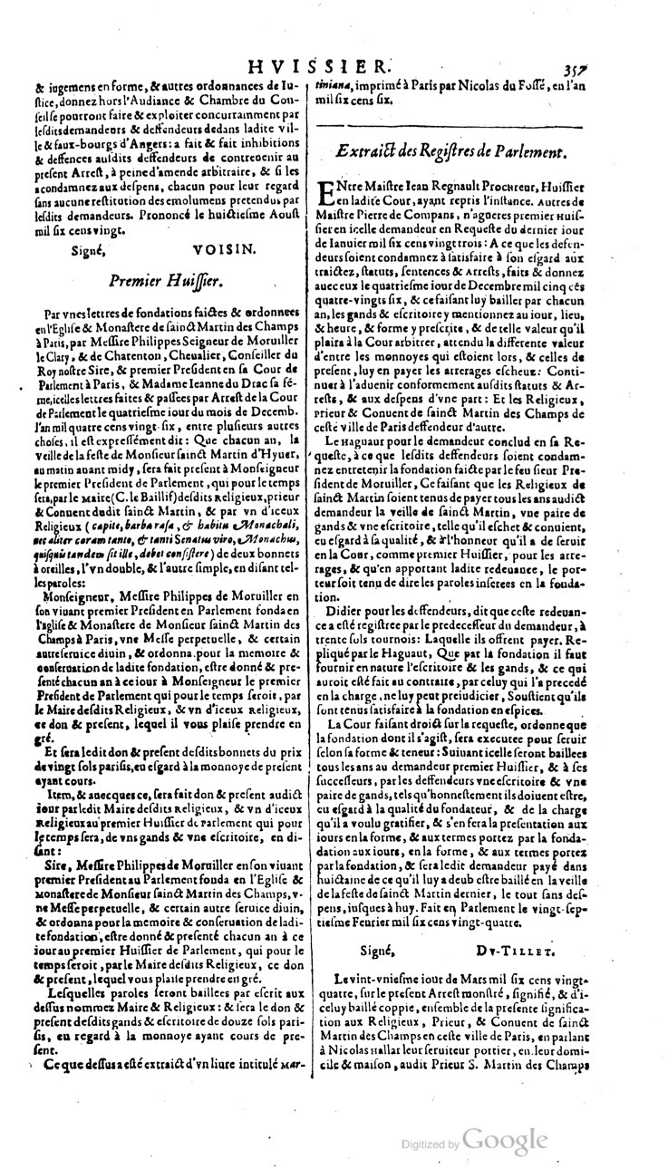 1629 - Veuve Nicolas Buon - Trésor du droit français (21754 T. 2) - BM Lyon
