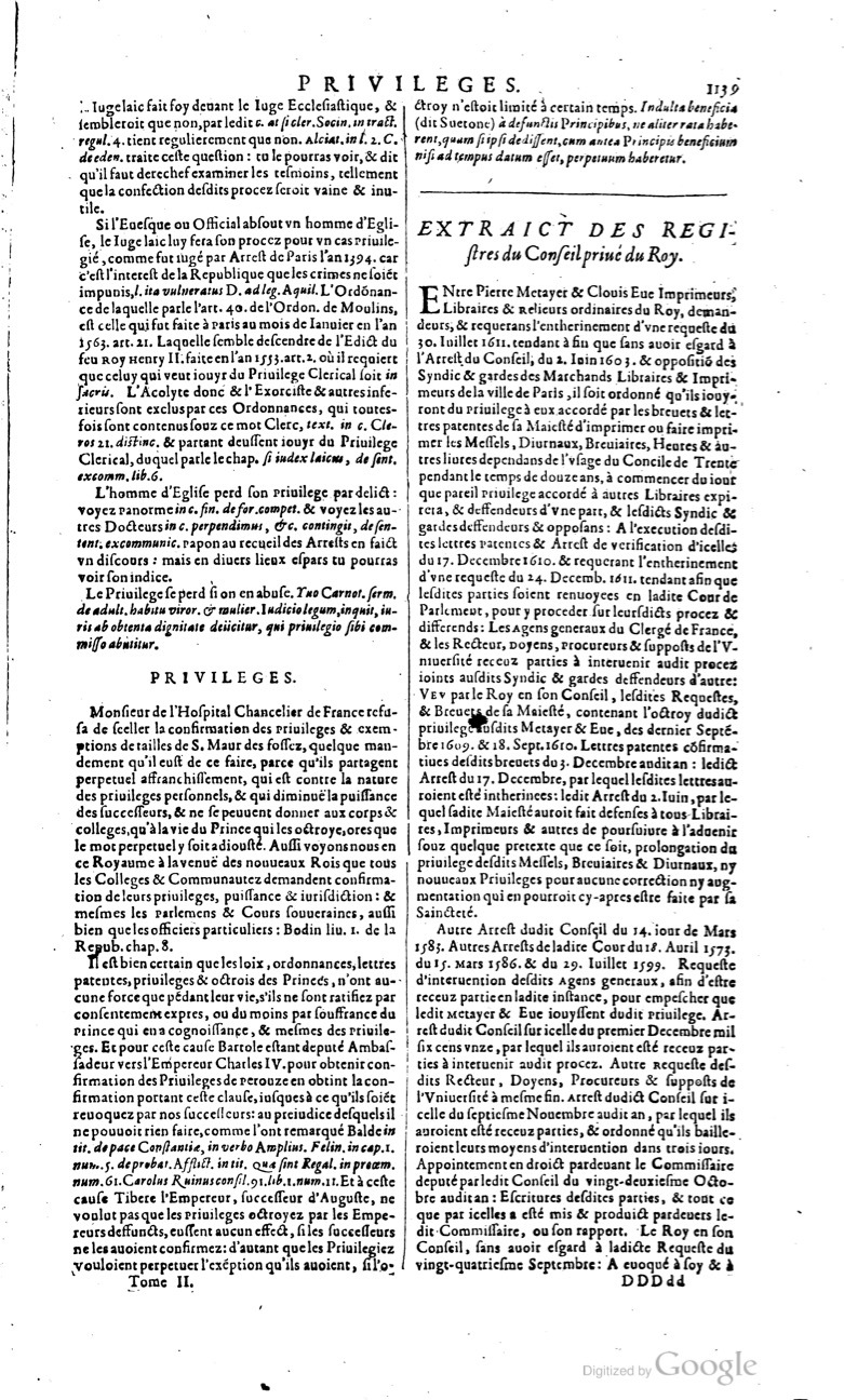 1629 - Veuve Nicolas Buon - Trésor du droit français (29620 T. 2) - BM Lyon