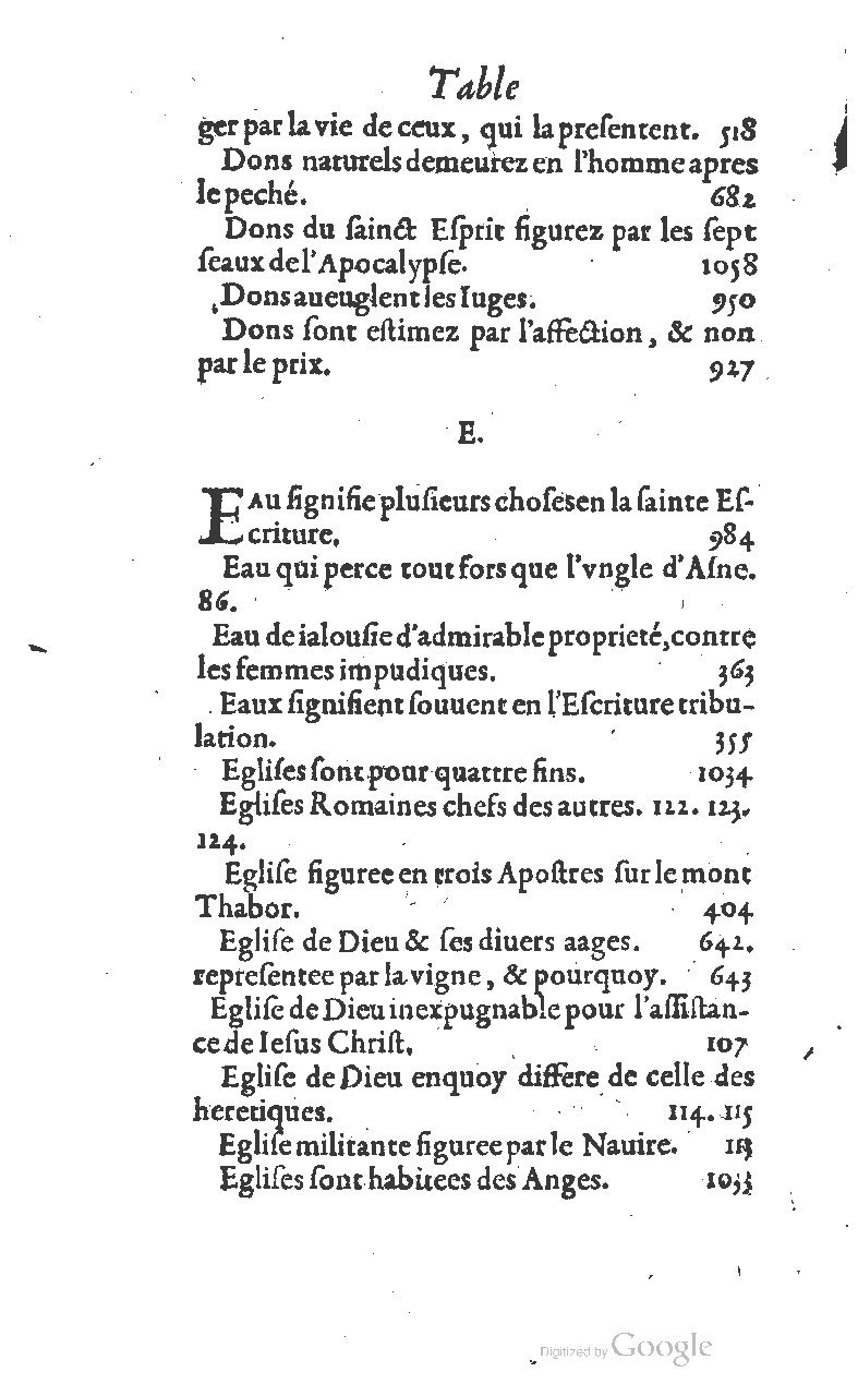 1607 - Nicolas Du Fossé - Trésor quadragésimal - T 01 - BM Lyon