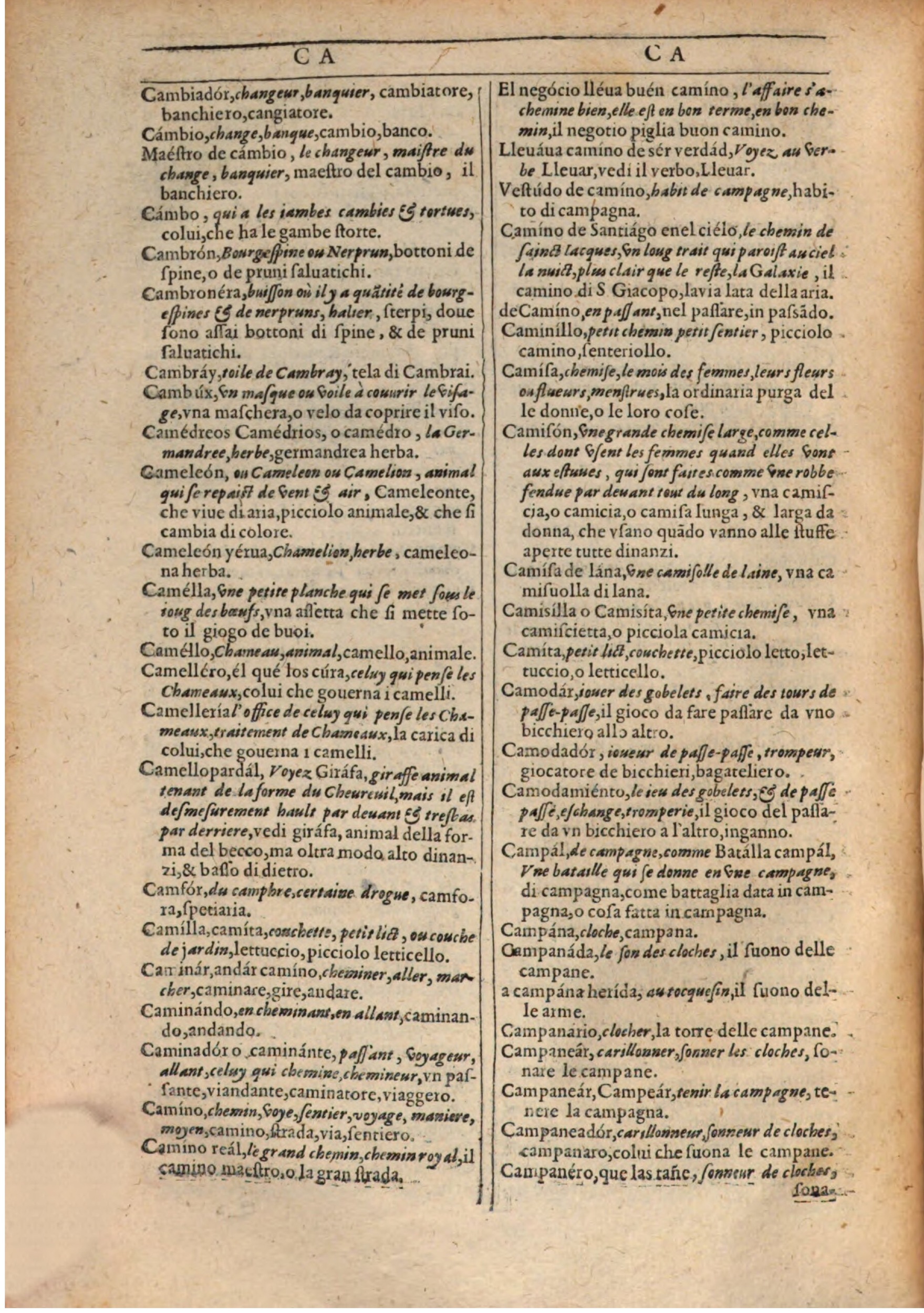 1609 - Philippe Albert et Alexandre Pernet - Trésor des trois langues française, italienne et espagnole (Première partie) - BSB Munich 1609 - Philippe Albert et Alexandre Pernet - Trésor des trois langues française, italienne et espagnole (Première partie) - BSB Munich