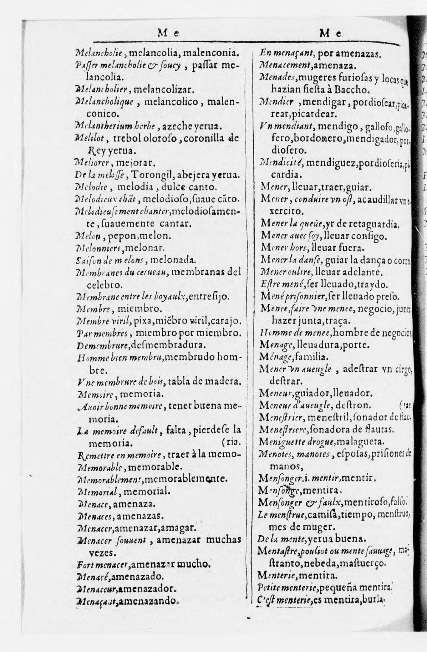 1616 - Veuve Marc Orry - Trésor des deux langues espagnole et française (Seconde partie) - BnF 1616 - Veuve Marc Orry - Trésor des deux langues espagnole et française (Seconde partie) - BnF