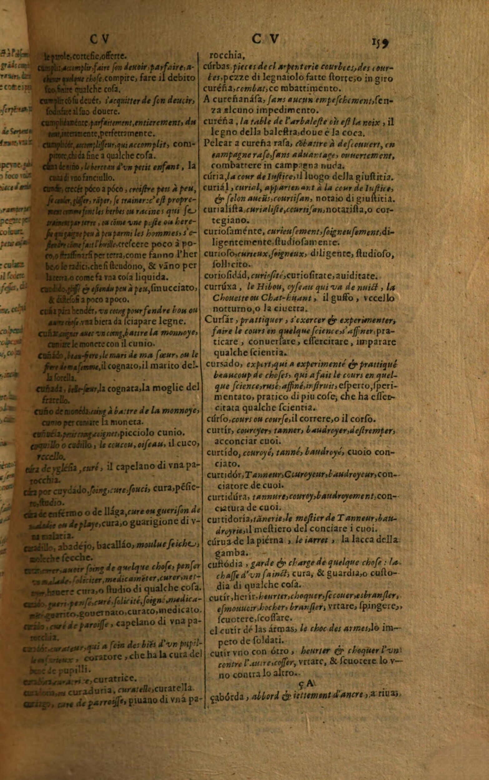 1617 - Samuel Crespin - Trésor des trois langues espagnole, française et italienne (Première partie) - Regensburg