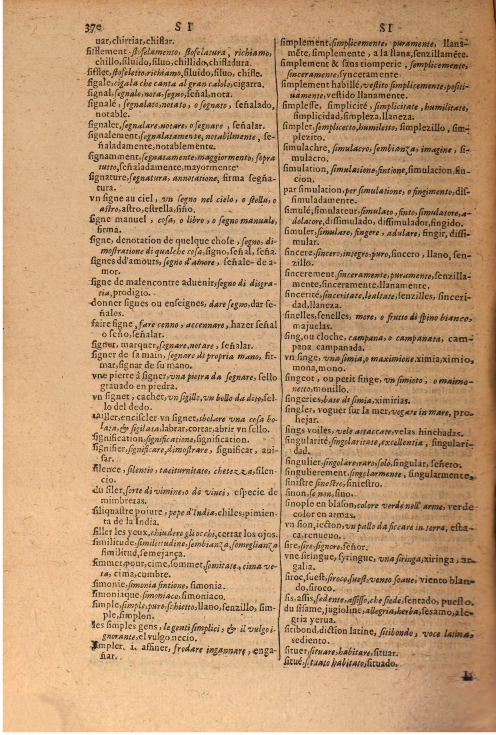 1616 - Pierre de la Rovière - Trésor des trois langues (Seconde partie) - BSB Munich