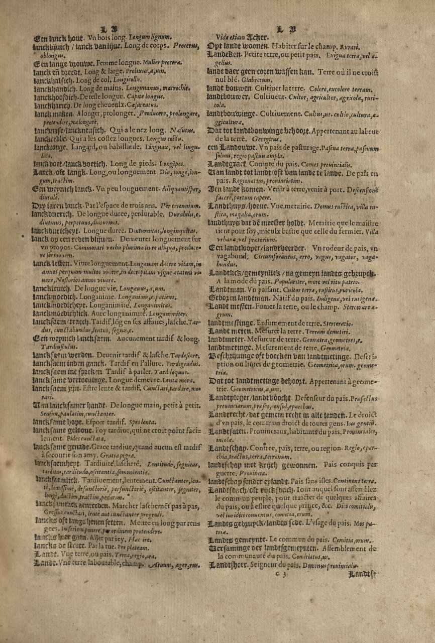 1573 - Christophe Plantin - Trésor du langage bas-allemand - Greifswald
