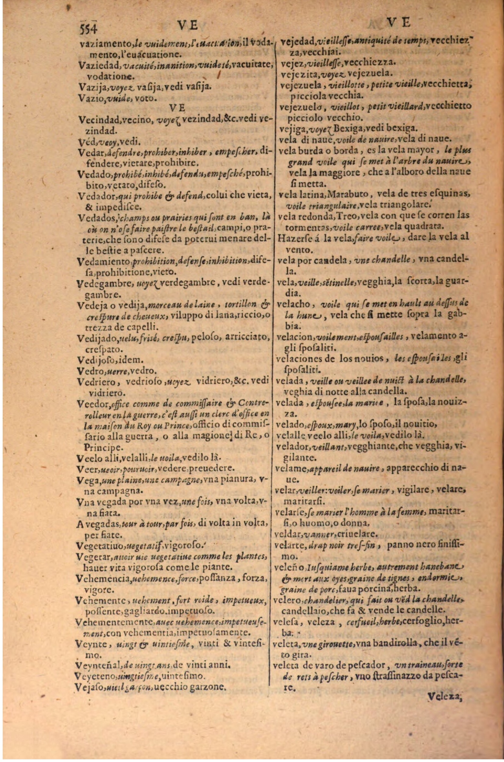 1606 - Samuel Crespin - Thresor des trois langues, francoise, italiene et espagnolle - BSB Munich