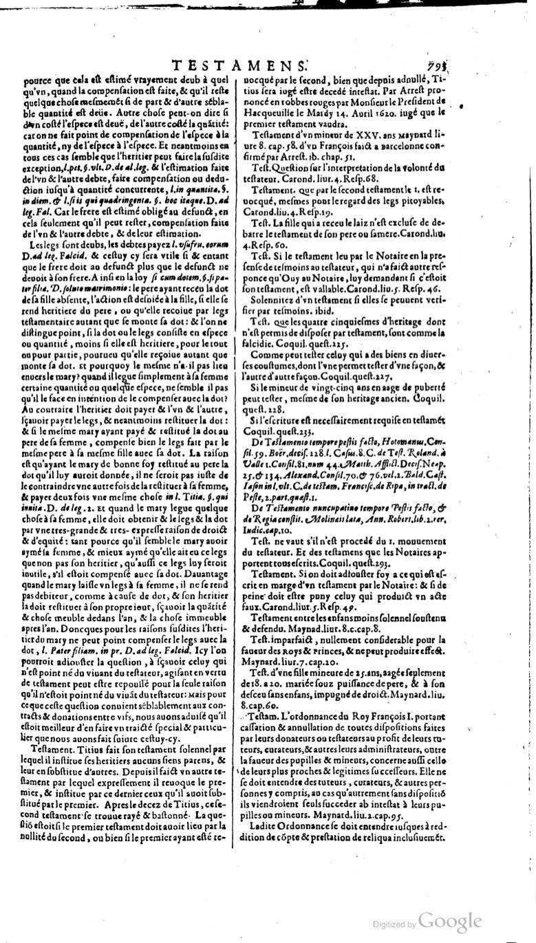 1629 - Veuve Nicolas Buon - Trésor du droit français (21754 T. 3) - BM Lyon 1629 - Veuve Nicolas Buon - Trésor du droit français (21754 T. 3) - BM Lyon