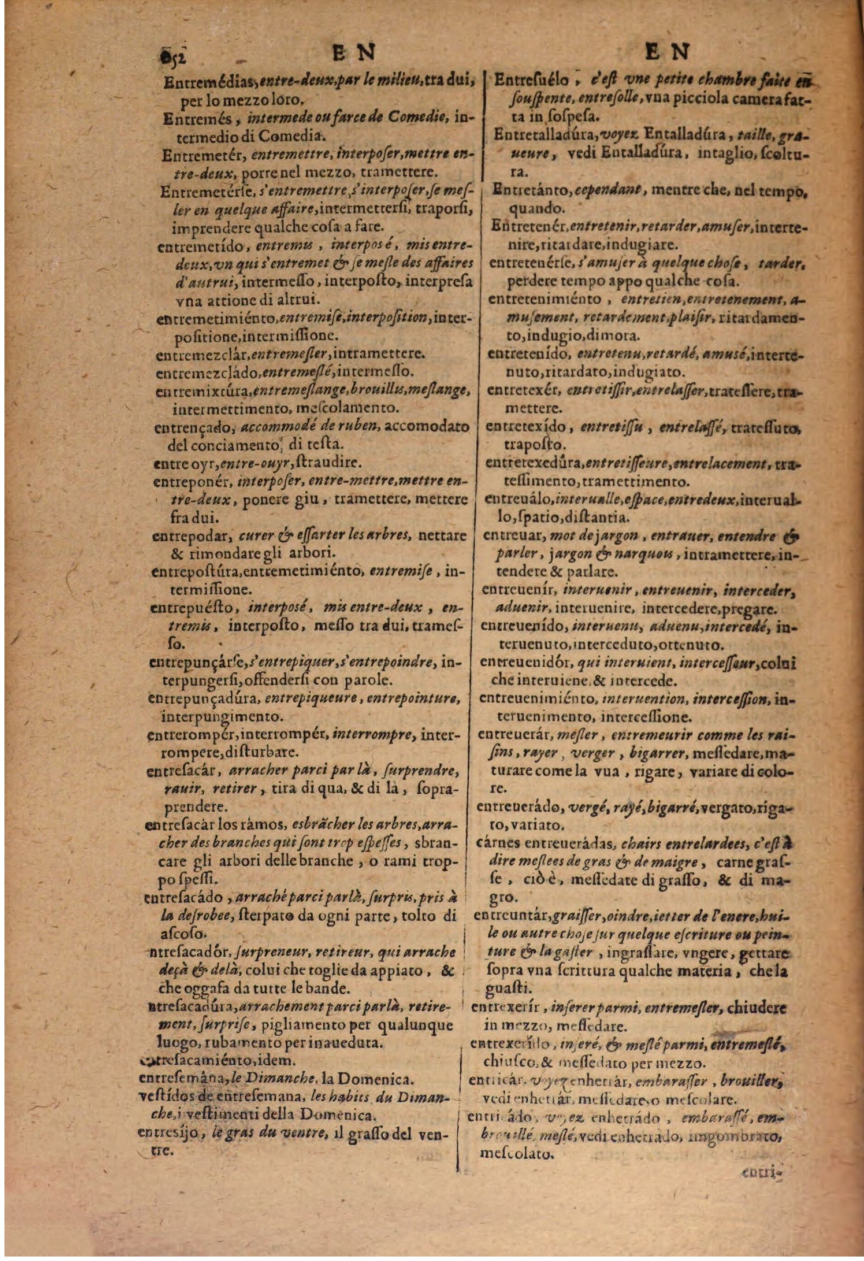 1606 - Samuel Crespin - Thresor des trois langues, francoise, italiene et espagnolle - BSB Munich