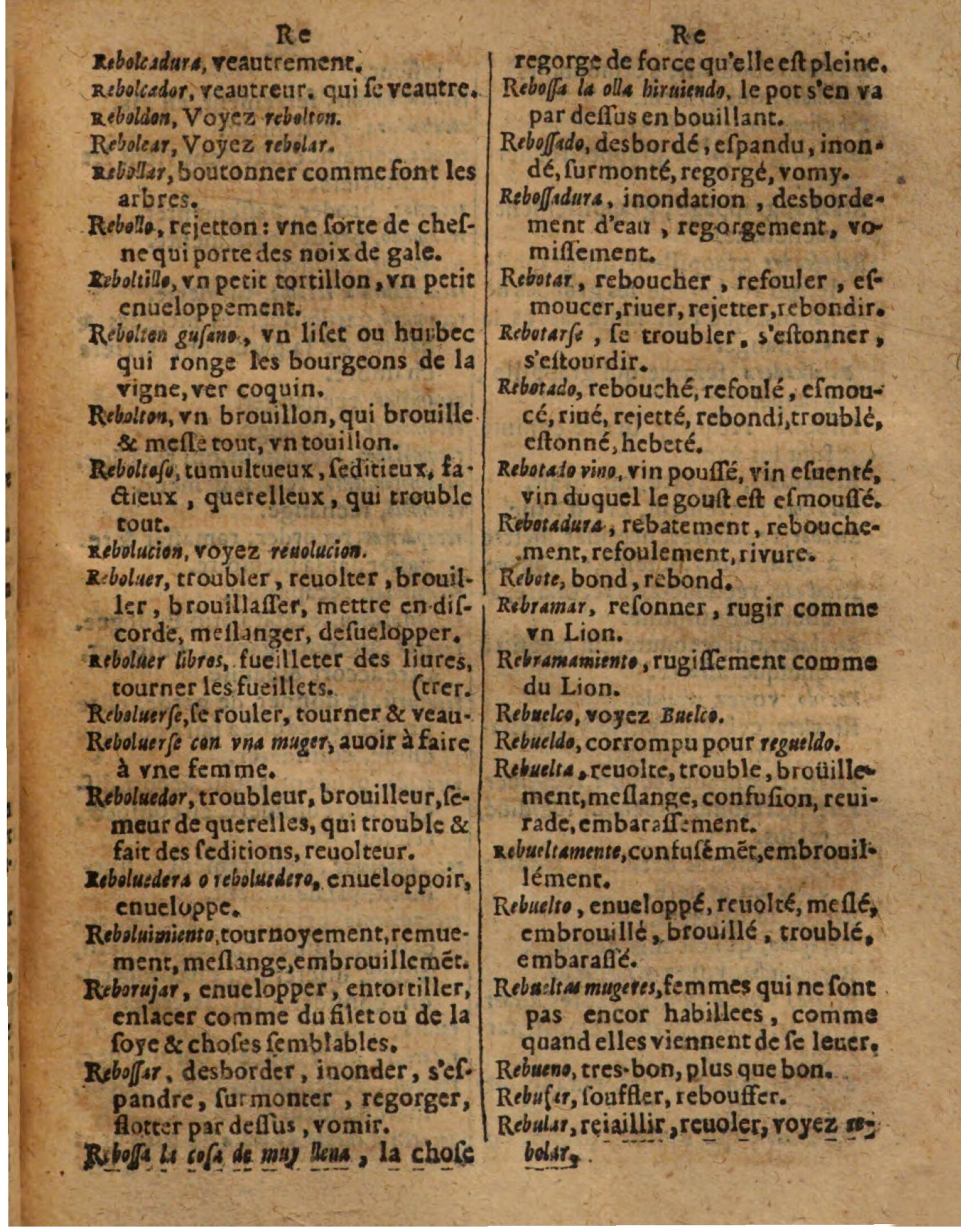 1625 - Hubert Antoine - Trésor des deux langues espagnole et française - Augsbourg