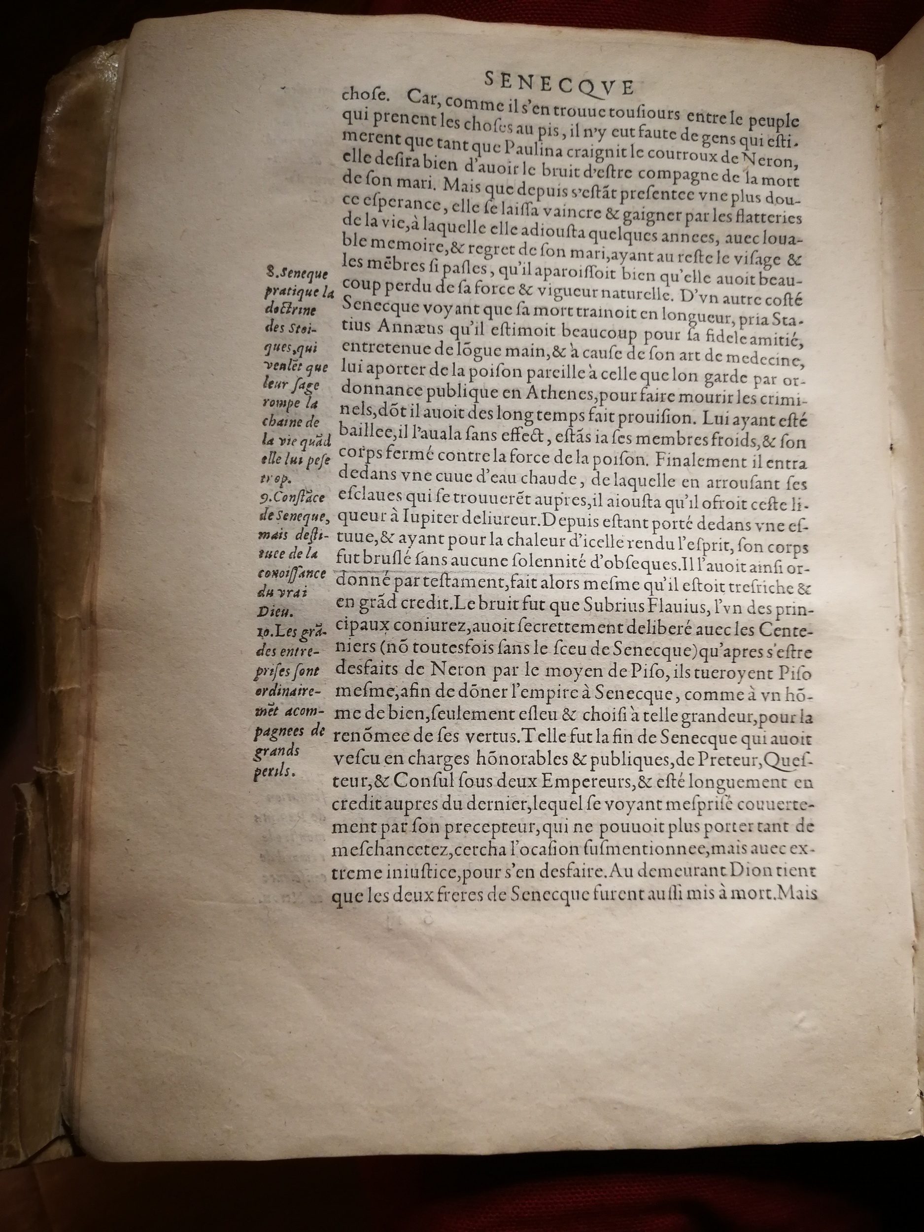 1595 - Jean Houzé - Œuvres morales et mêlées de Sénèque, Trésor de philosophie morale - T. 1 - BnF